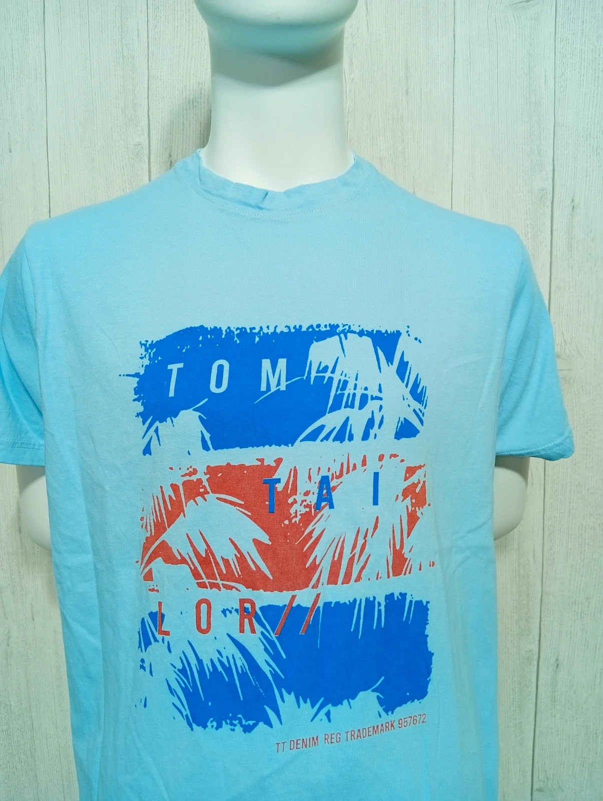 T-shirt manche courte homme - taille L/40 - Tom tailor - couleur bleu clair – Tom Tailor – taille L 2