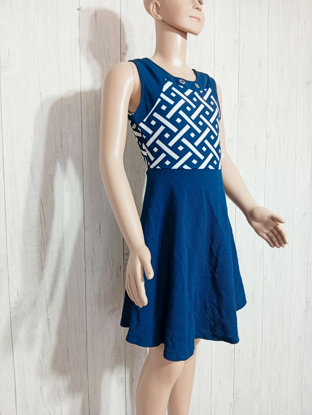 Robe fille - taille 8 ans - newcollection -, couleur marine et blanc – New Collection – taille 8 ans / 128 cm 4