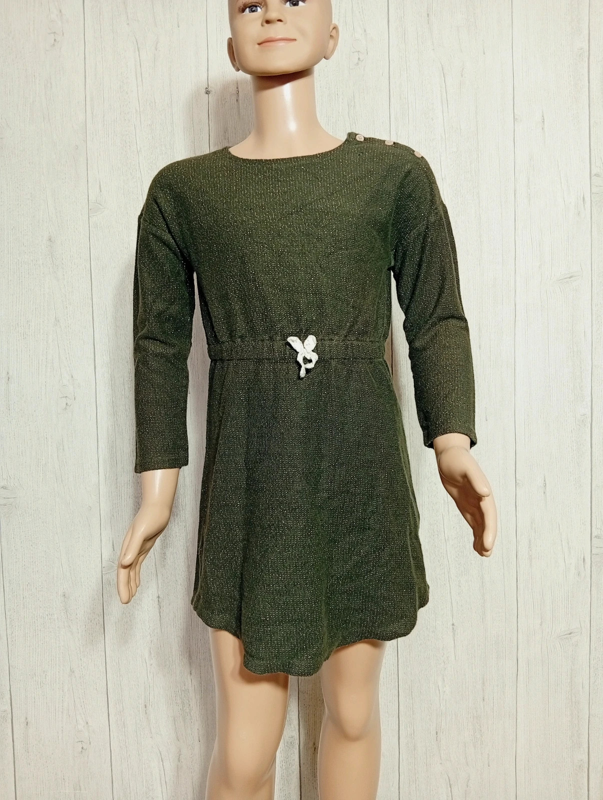 Robe fille - taille 8 ans - RR - couleur vert foncé