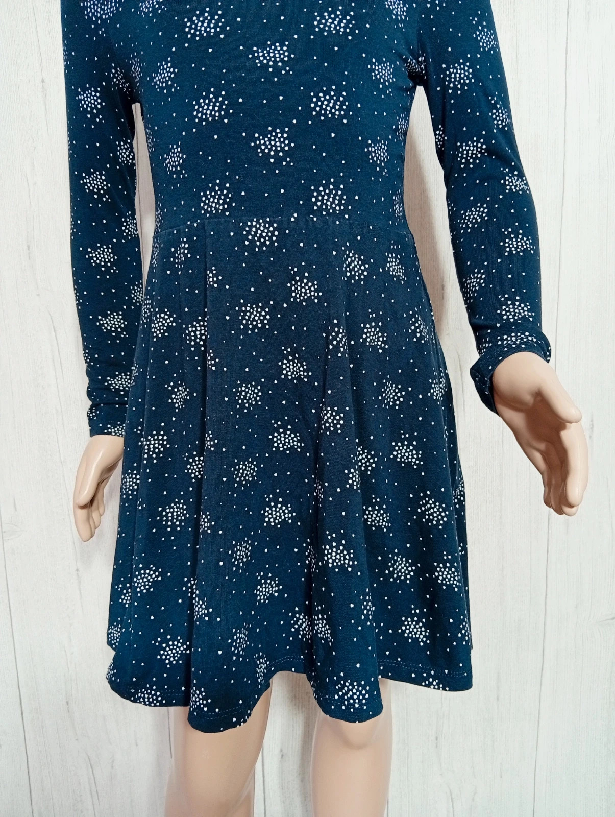 Robe fille - taille 6/8 ans ( 122/128 cm) - H&M- couleur marine et blanc – H&M – taille 7 ans / 122 cm 3