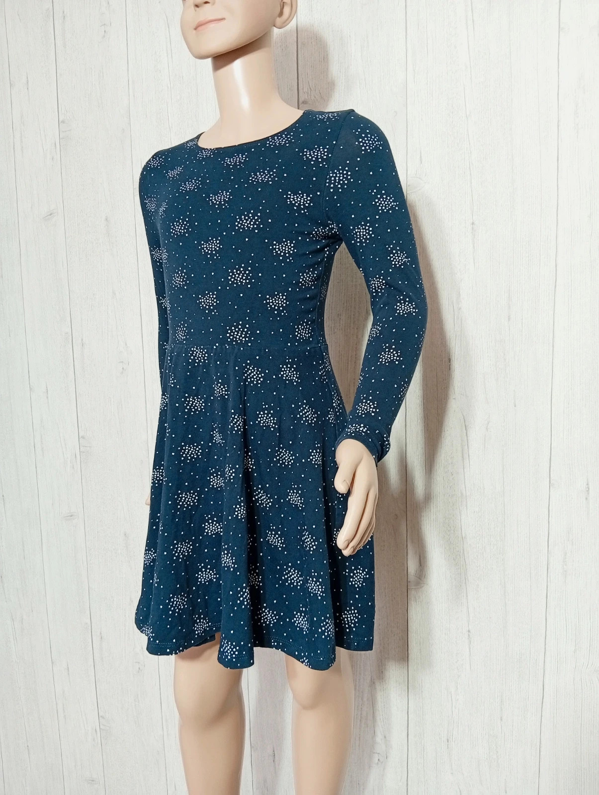 Robe fille - taille 6/8 ans ( 122/128 cm) - H&M- couleur marine et blanc – H&M – taille 7 ans / 122 cm 5