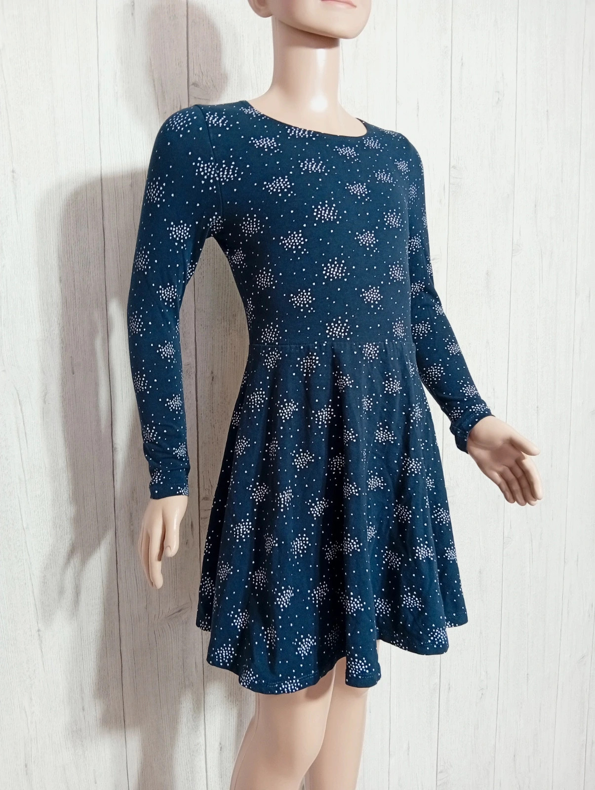 Robe fille - taille 6/8 ans ( 122/128 cm) - H&M- couleur marine et blanc – H&M – taille 7 ans / 122 cm 4