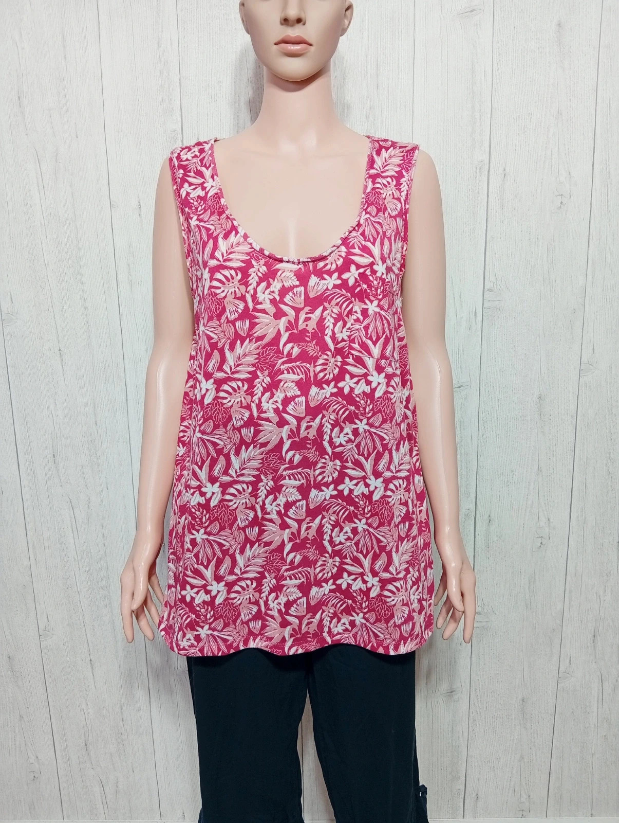 Débardeur femme - taille XL/42 - la halle - couleur rouge et blanc