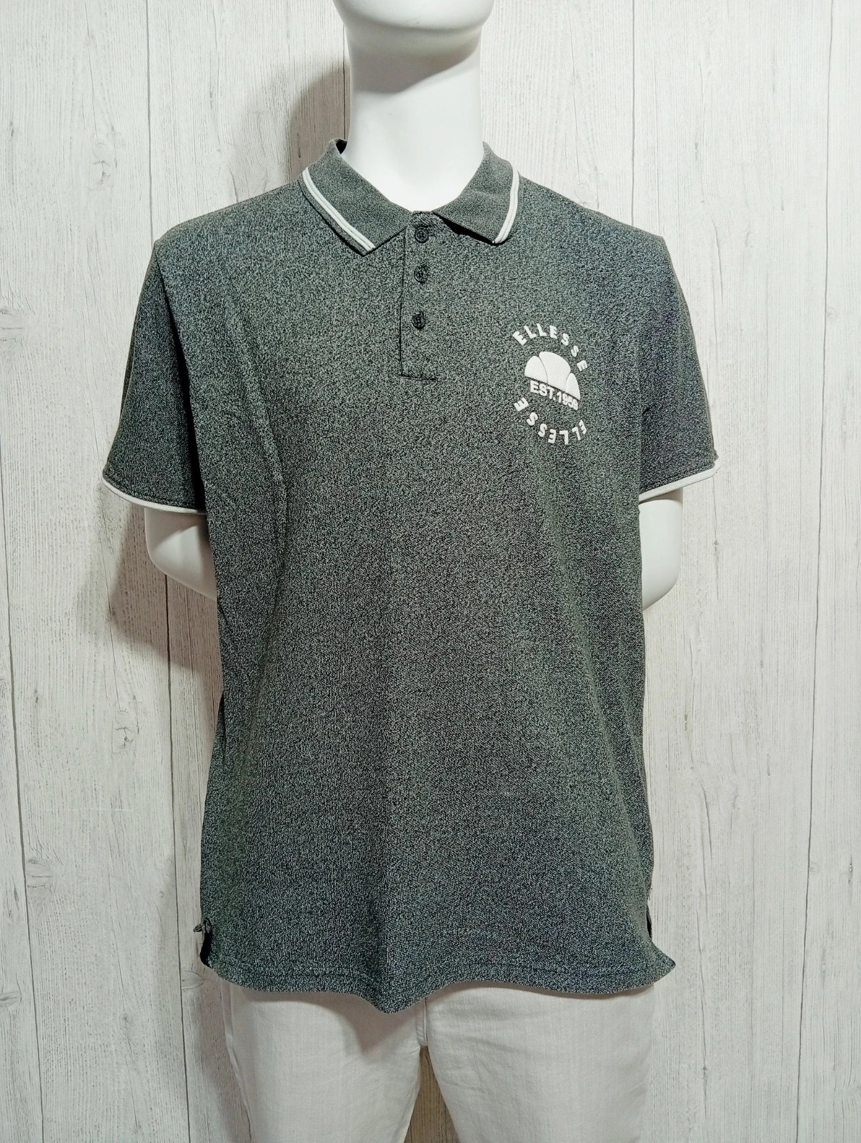 Polo homme - taille XL/42 - ellesse - couleur gris et blanc