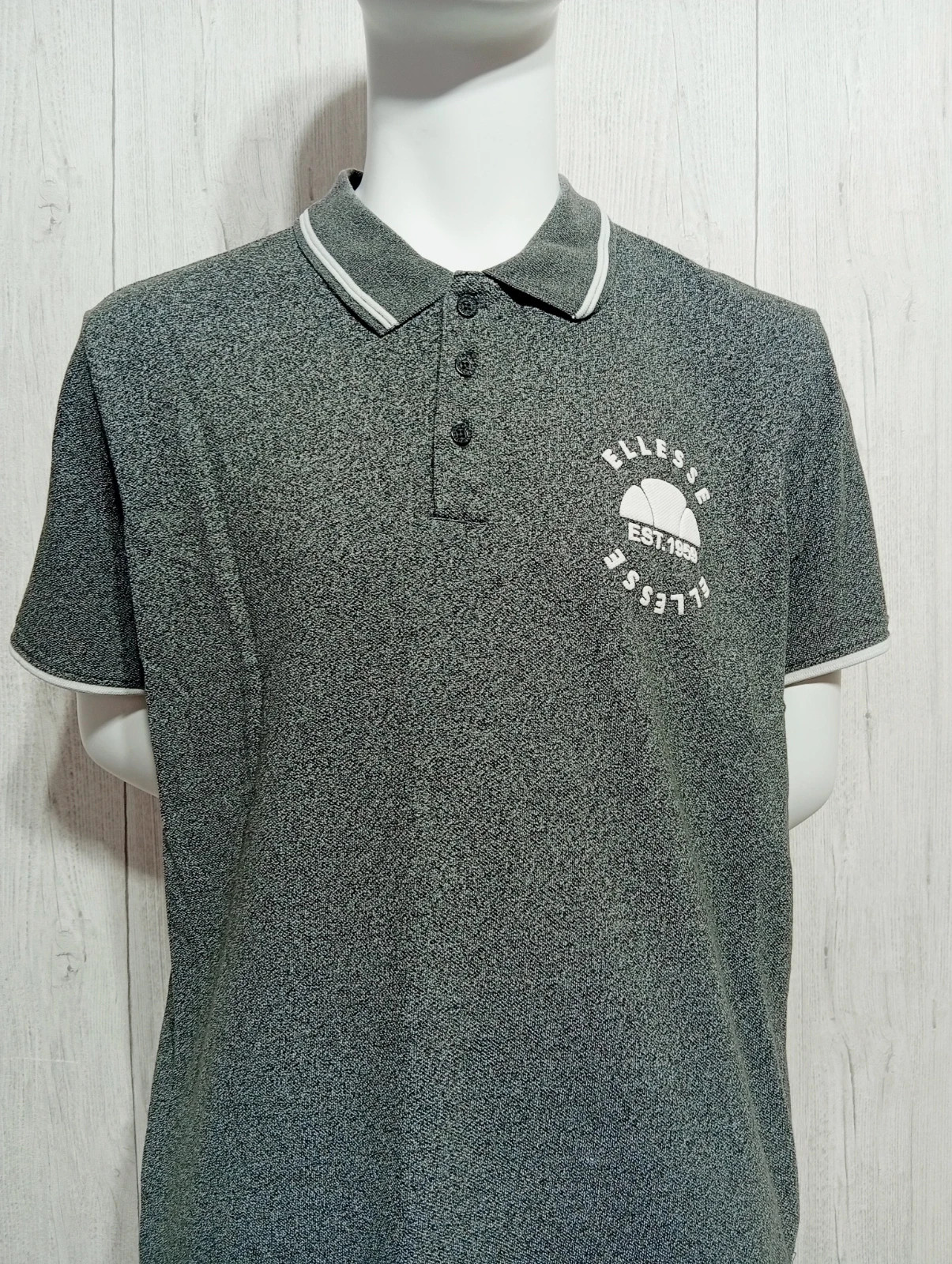 Polo homme - taille XL/42 - ellesse - couleur gris et blanc – Ellesse – taille XL 2
