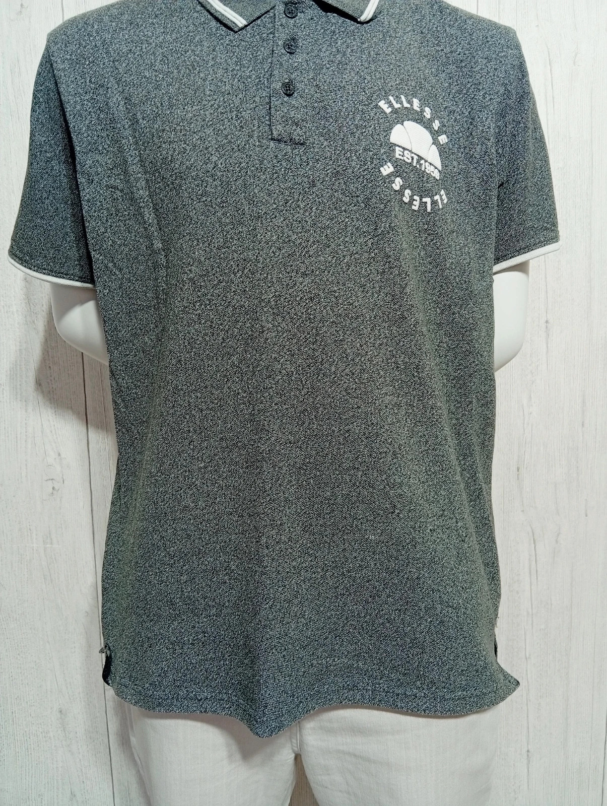 Polo homme - taille XL/42 - ellesse - couleur gris et blanc – Ellesse – taille XL 3