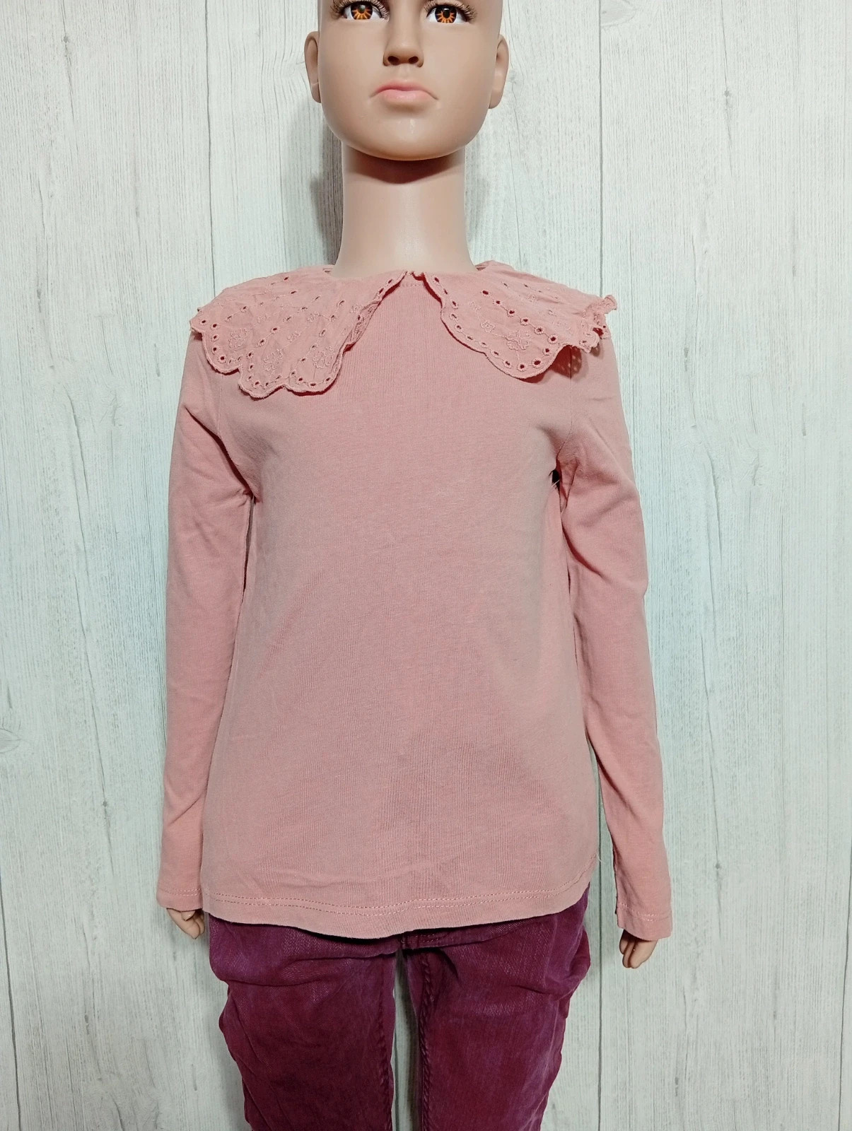 T-shirt manche longue fille - taille 6ans (116 cm) - Kiabi - couleur rose – Kiabi – taille 6 ans / 116 cm