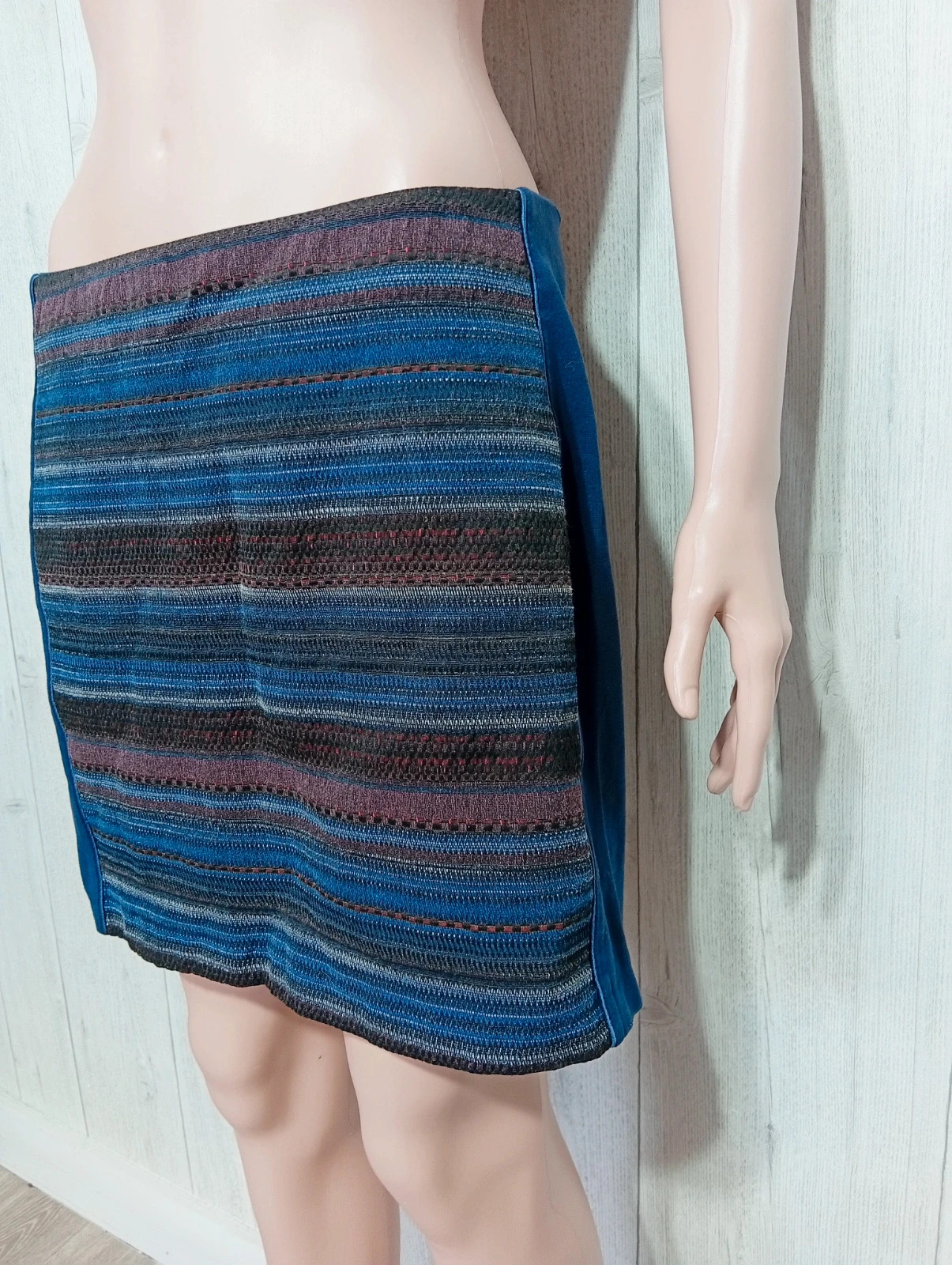 Jupe femme - taille M/38 - grain de malice - couleur marine multicolore – Grain de Malice – taille M / 38 / 10 3