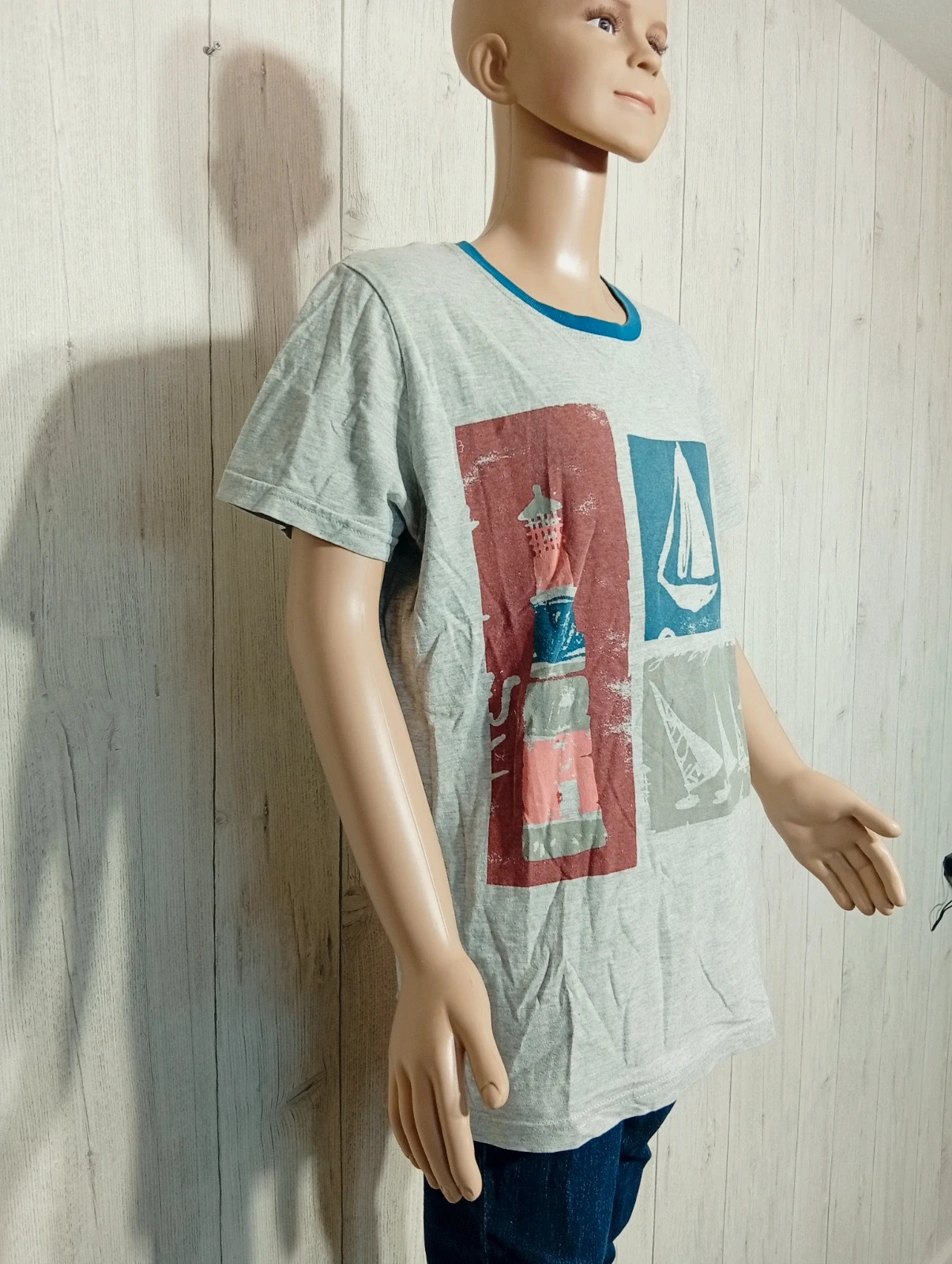 T-shirt manche courte garçon - taille 12 ans (150 cm) - la redoute - couleur gris – La Redoute – taille 12 ans / 152 cm 4