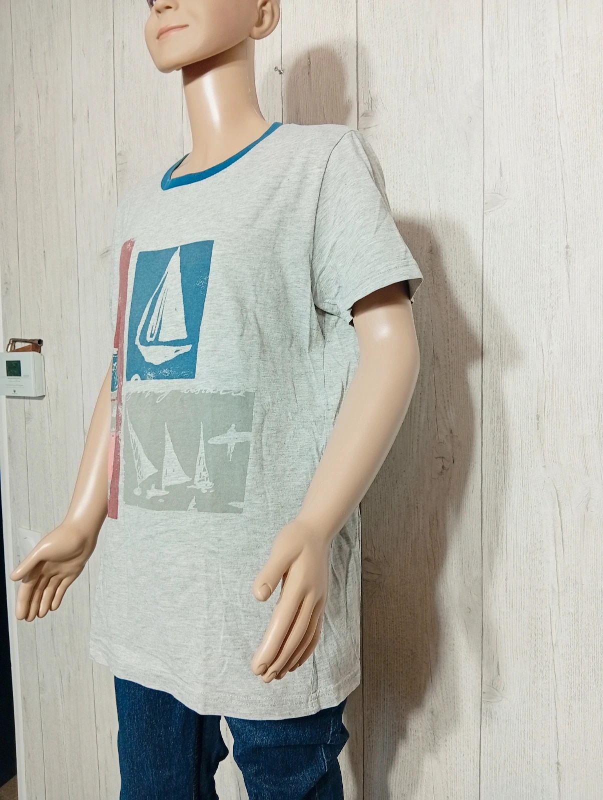 T-shirt manche courte garçon - taille 12 ans (150 cm) - la redoute - couleur gris – La Redoute – taille 12 ans / 152 cm 5