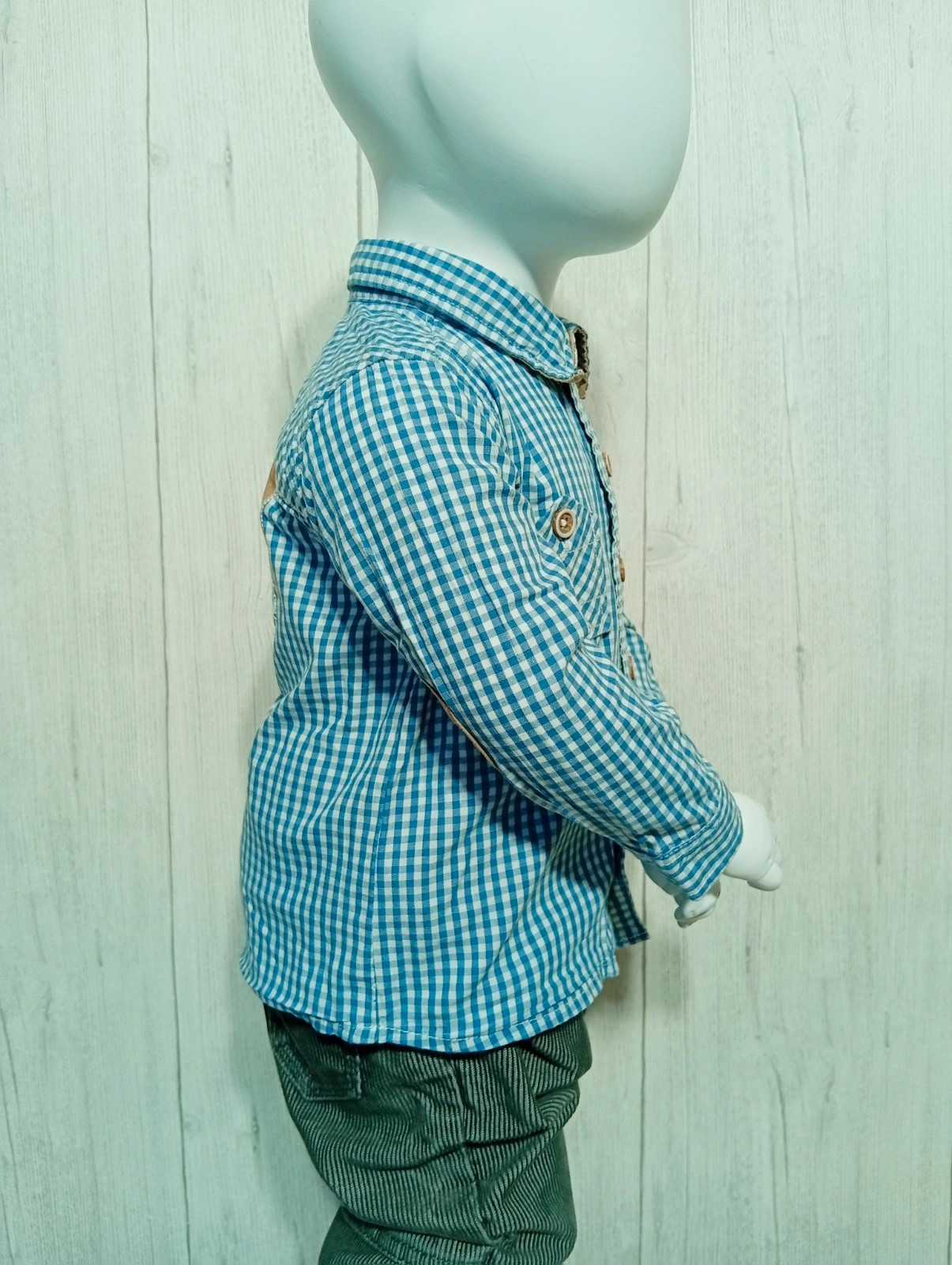 Chemise manche longue garçon - taille 18 mois (80 cm) - tape a l'oeil - couleur bleu et blanc – Tape à l'œil – taille 12-18 mois / 80 cm 5