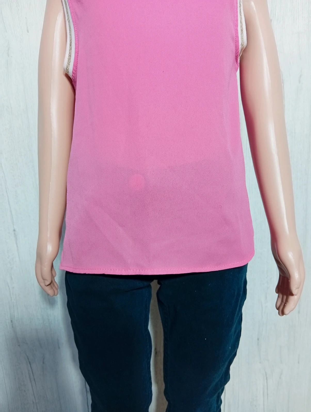 Débardeur fille-taille 6 ans ( 114/119 cm) - Kiabi - couleur fushia doré et blanc – Kiabi – taille 6 ans / 116 cm 4
