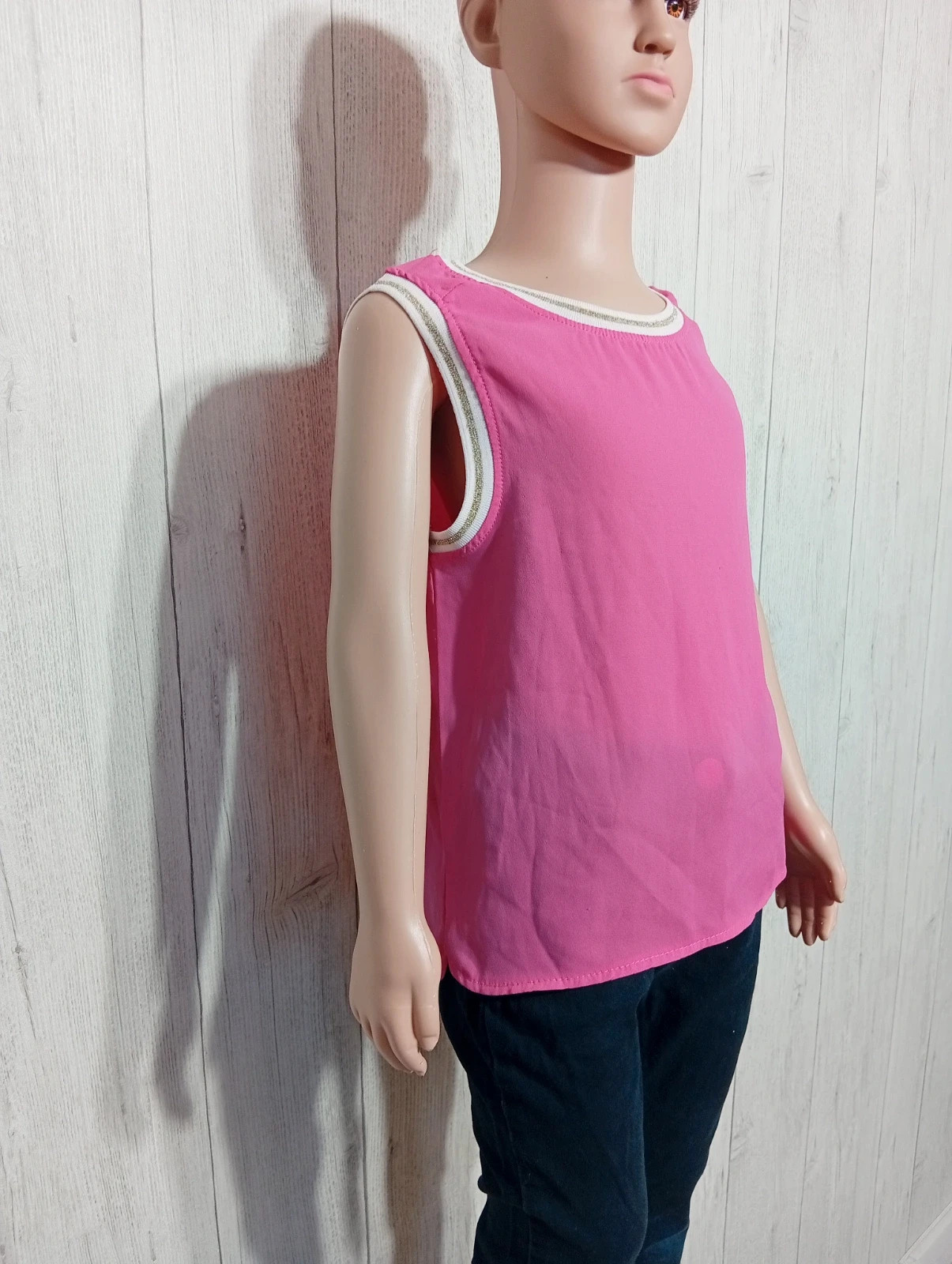 Débardeur fille-taille 6 ans ( 114/119 cm) - Kiabi - couleur fushia doré et blanc – Kiabi – taille 6 ans / 116 cm 5