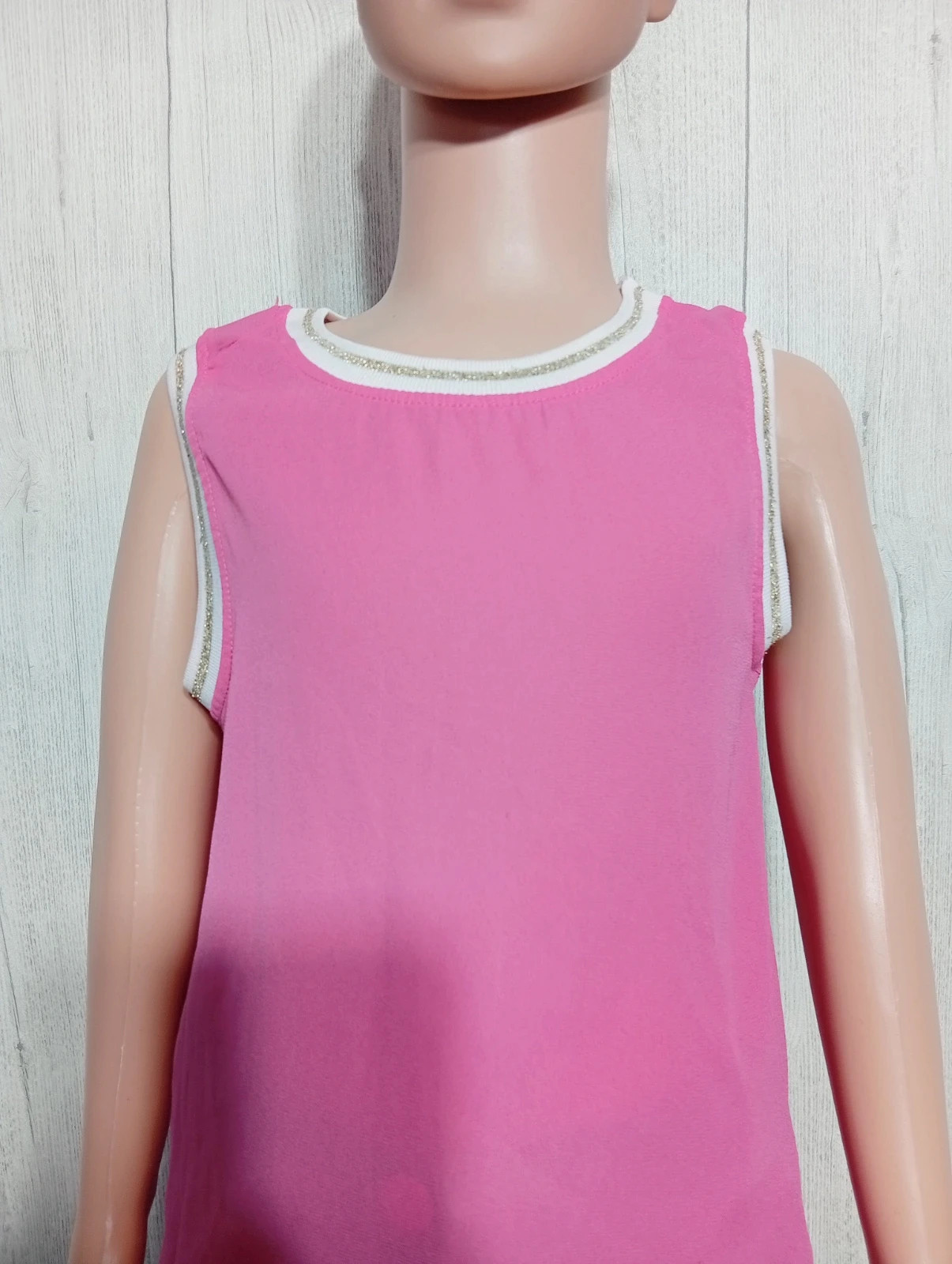 Débardeur fille-taille 6 ans ( 114/119 cm) - Kiabi - couleur fushia doré et blanc – Kiabi – taille 6 ans / 116 cm 3