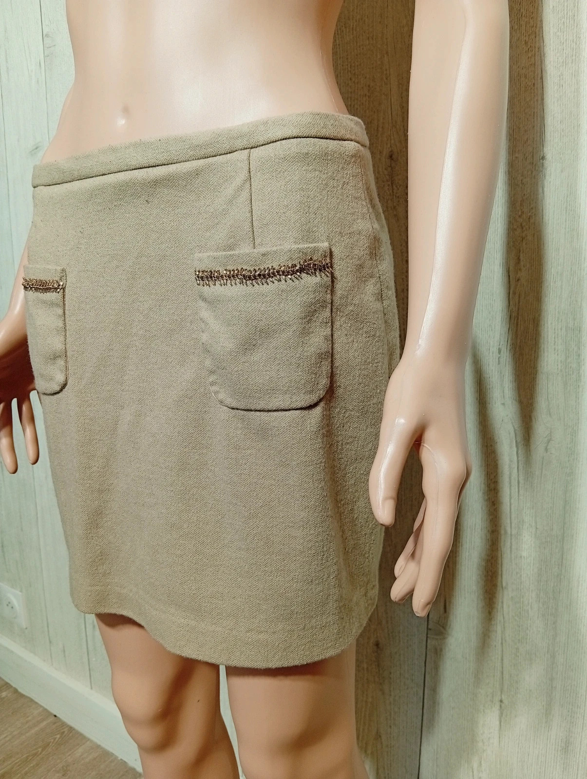 Jupe femme - taille M/38 - See U Soon - couleur beige – See U Soon – taille M / 38 / 10 3