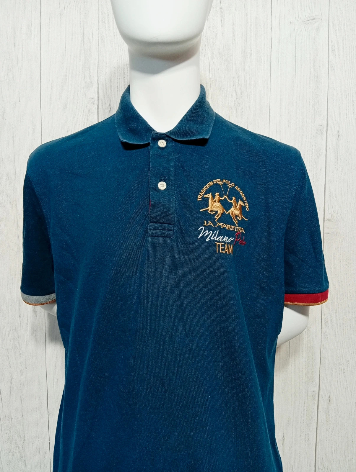 Polo homme - taille L/40 - la Martina - couleur marine – La Martina – taille L 2