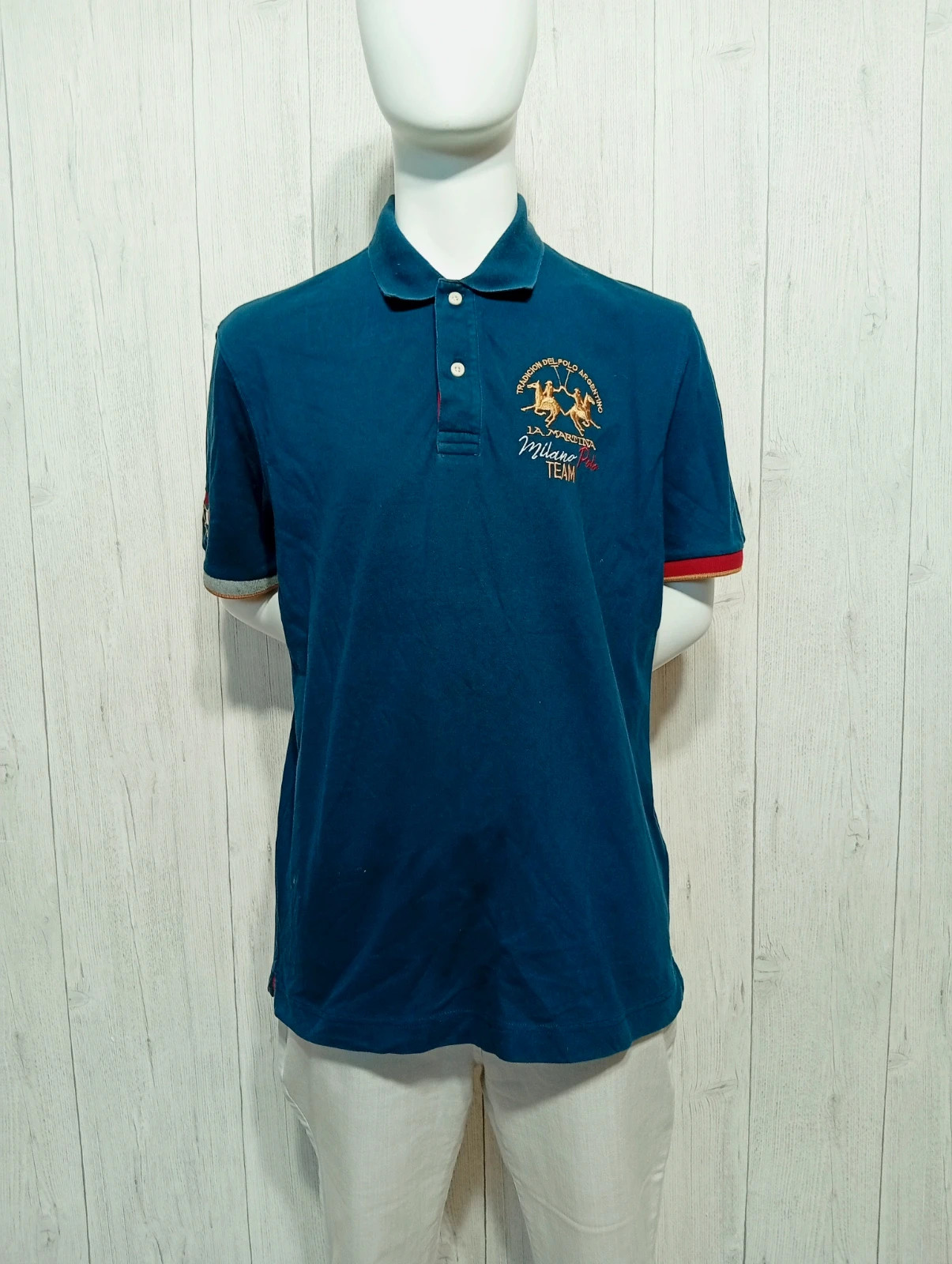 Polo homme - taille L/40 - la Martina - couleur marine