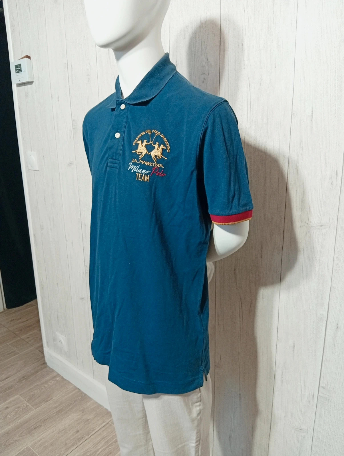 Polo homme - taille L/40 - la Martina - couleur marine – La Martina – taille L 5