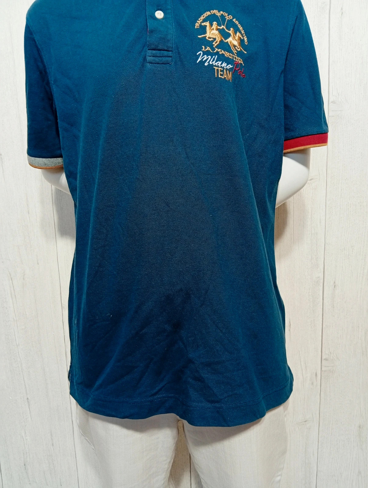 Polo homme - taille L/40 - la Martina - couleur marine – La Martina – taille L 3
