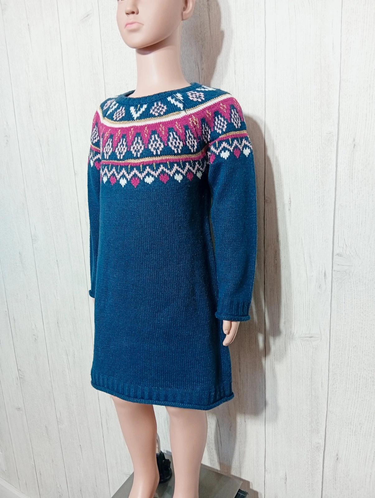 Robe fille - taille 6 ans ( 116 cm) - lili marelle - couleur marine et multicolore – Lili Marelle – taille 6 ans / 116 cm 5
