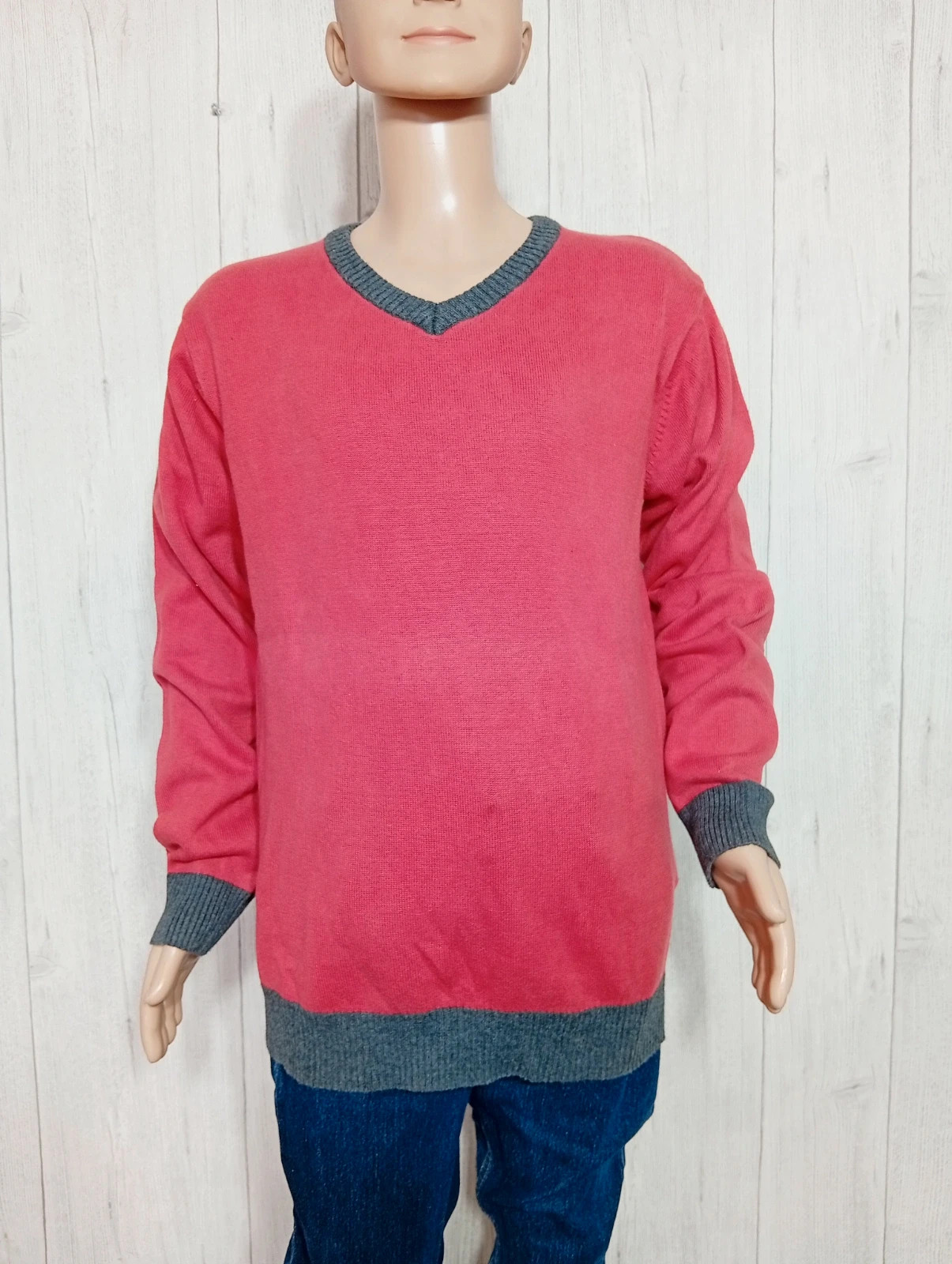 Pull garcon - taille 12 ans (143/155 cm ) - inextenso- couleur corail et gris – In Extenso – taille 12 ans / 152 cm