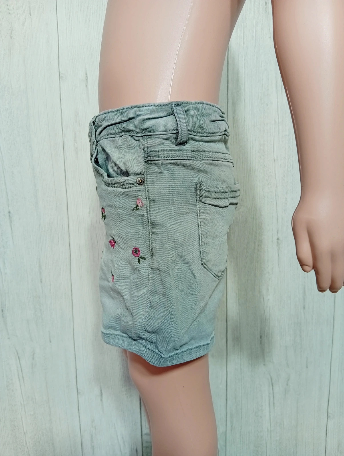 Short en jean fille - taille 5 ans (110 cm) - tape a l'oeil - couleur gris vert rose – Tape à l'œil – taille 5 ans / 110 cm 5