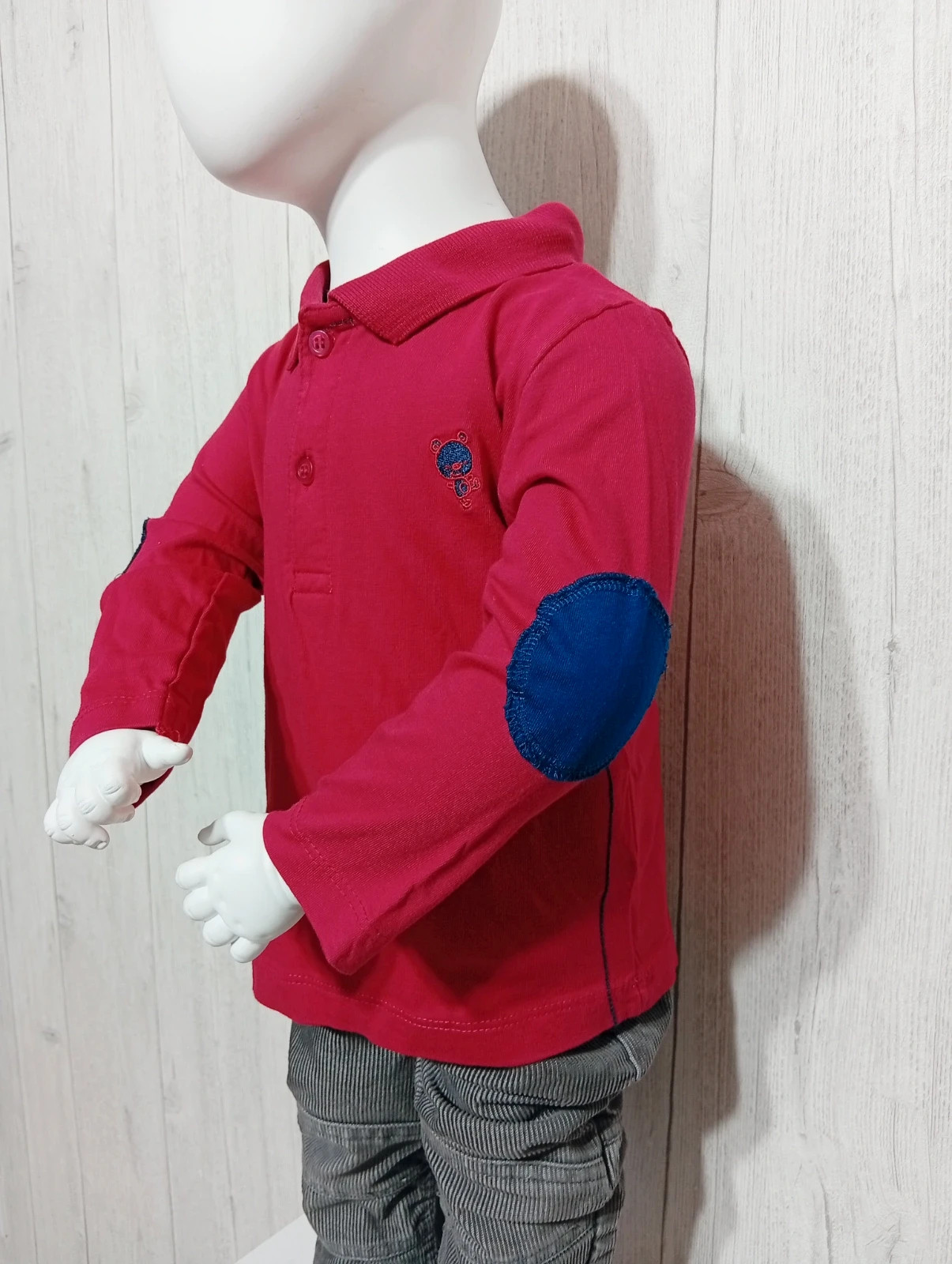 Polo garcon - taille 18 mois - tissaia - couleur rouge et marine – Tissaia – taille 12-18 mois / 80 cm 3