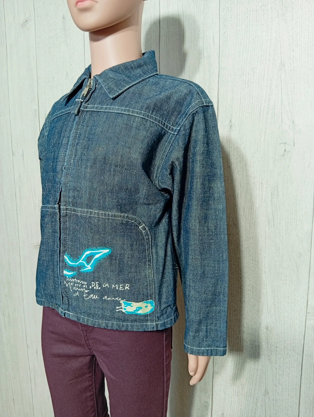 Veste en jeans fille - taille 4 ans - obaibi - couleur bleu – Obaïbi – taille 4 ans / 104 cm 5