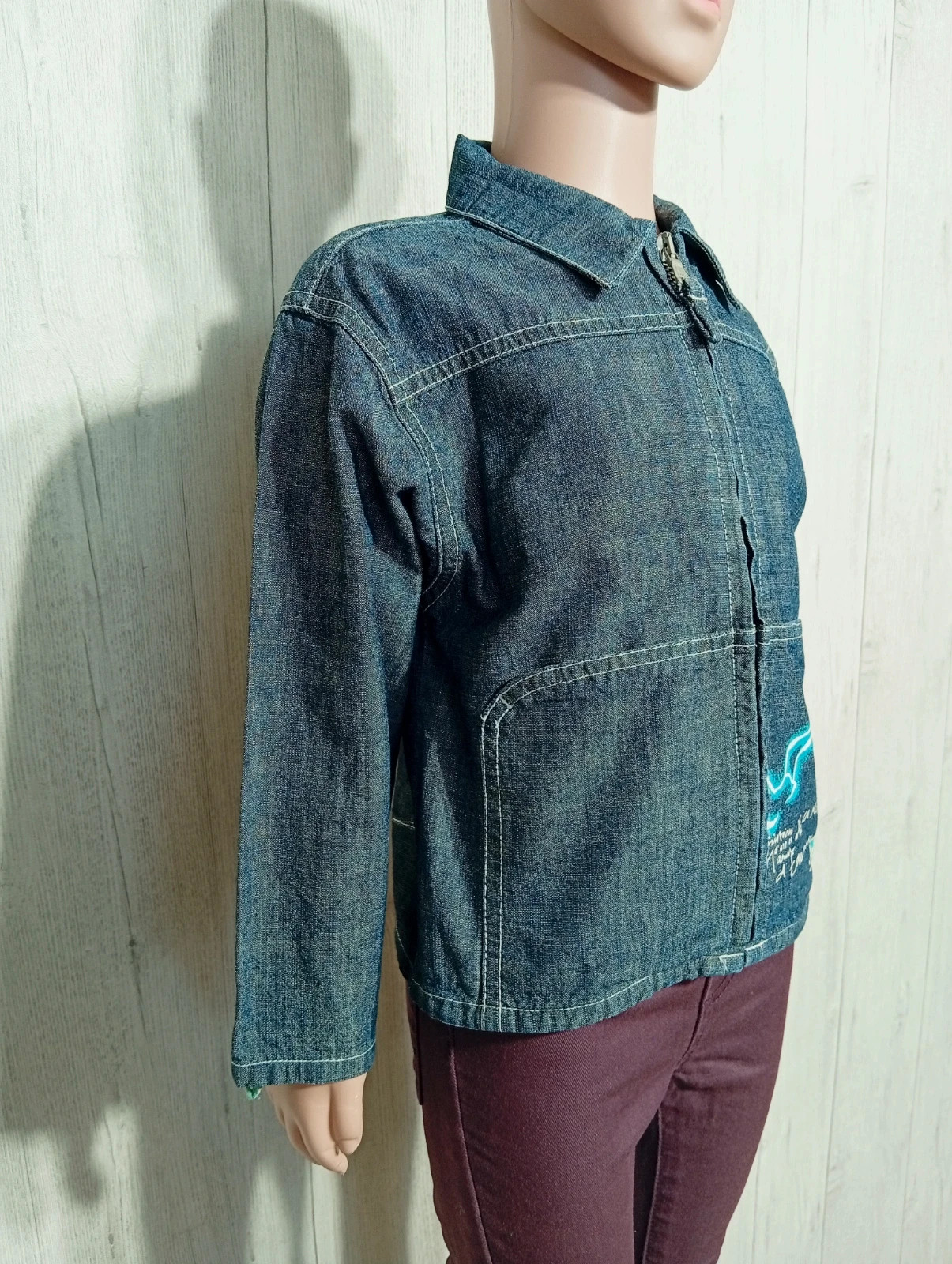 Veste en jeans fille - taille 4 ans - obaibi - couleur bleu – Obaïbi – taille 4 ans / 104 cm 4