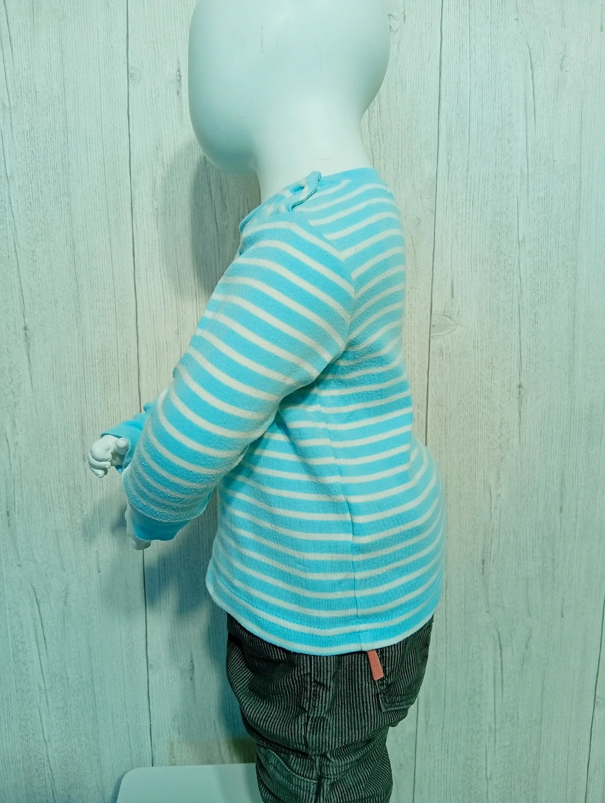 T-shirt manche longue garçon - taille 18 mois - petit pirate -couleur bleu et blanc – taille 12-18 mois / 80 cm 4