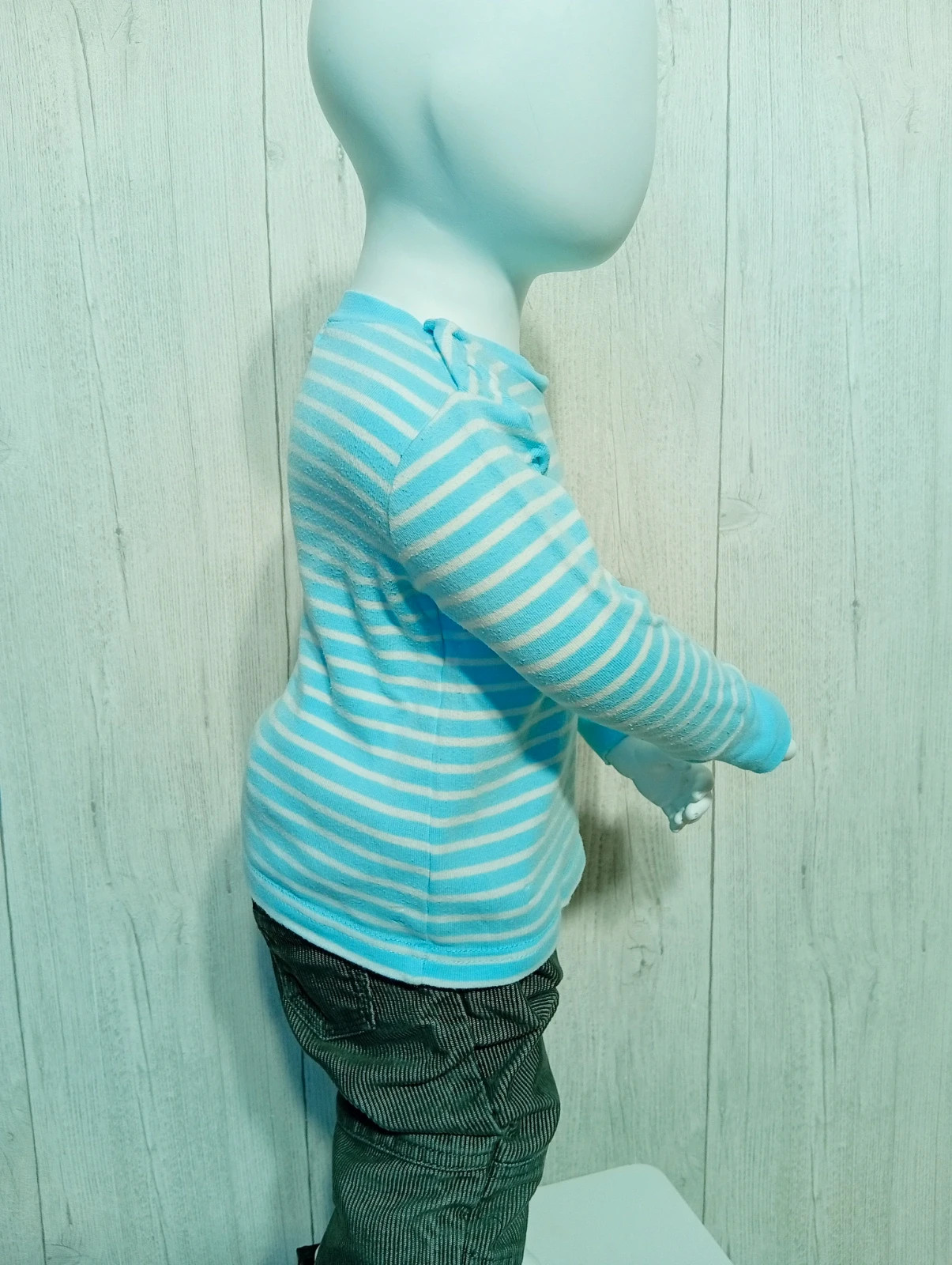 T-shirt manche longue garçon - taille 18 mois - petit pirate -couleur bleu et blanc – taille 12-18 mois / 80 cm 5