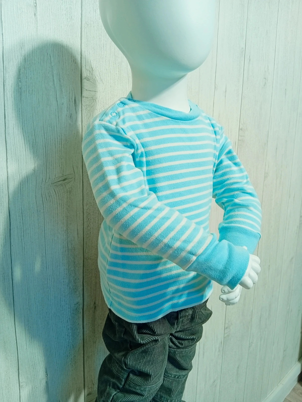 T-shirt manche longue garçon - taille 18 mois - petit pirate -couleur bleu et blanc – taille 12-18 mois / 80 cm 2