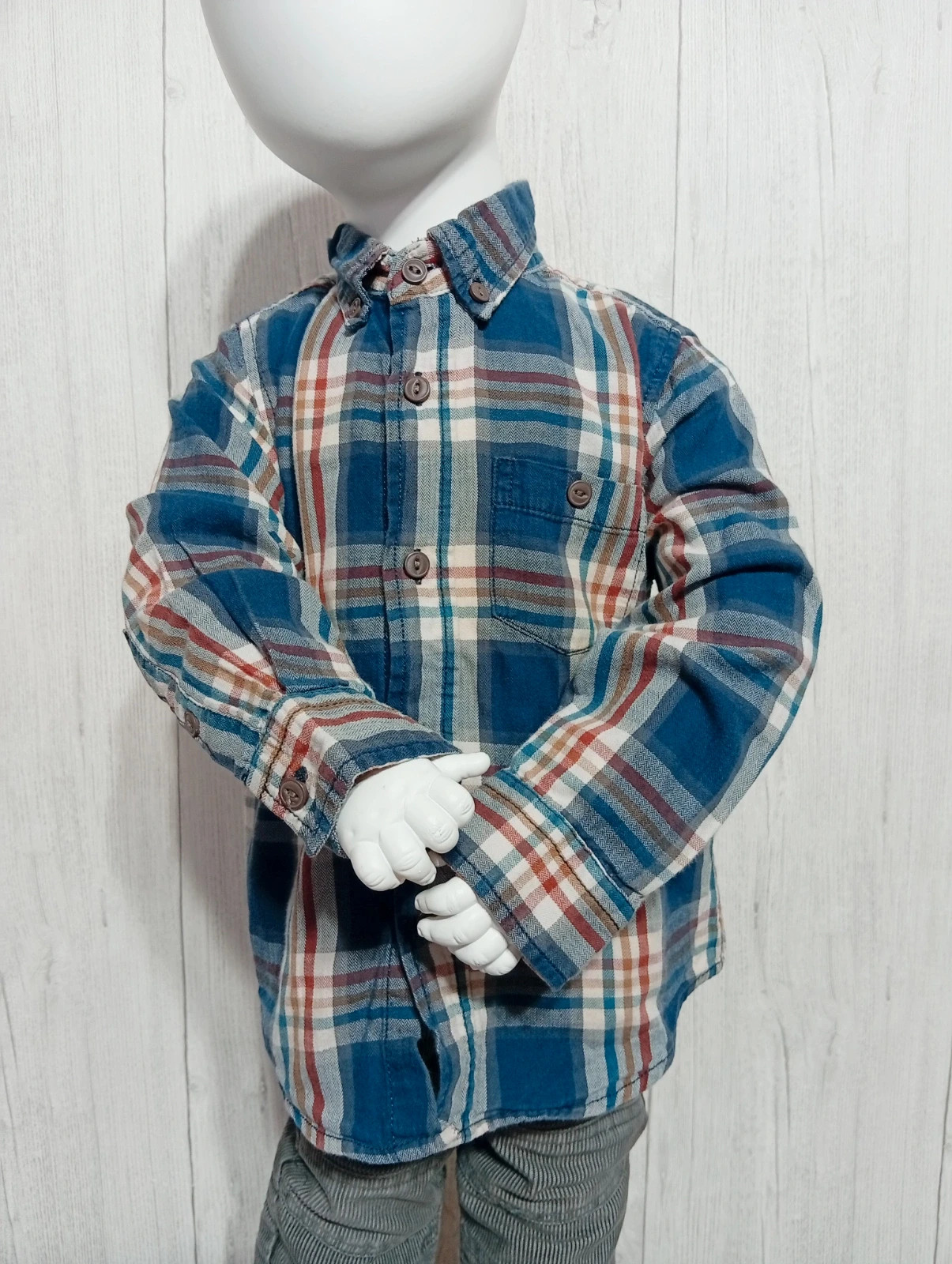 Chemise garcon - taille 18 /24 mois ( 82/88 cm) - baby boy - couleur marine blanc multicolore