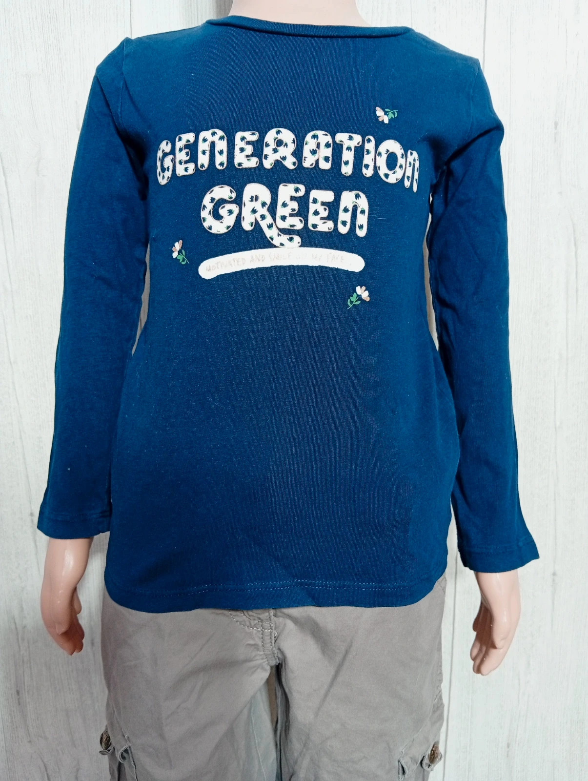 T-shirt manche longue fille - taille 5 ans - gemo - couleur marine et blanc – Gémo – taille 5 ans / 110 cm 3