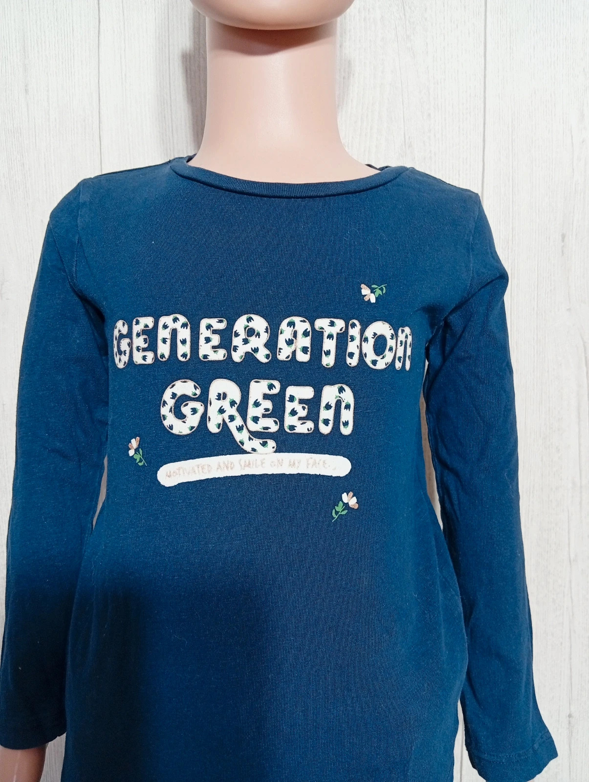 T-shirt manche longue fille - taille 5 ans - gemo - couleur marine et blanc – Gémo – taille 5 ans / 110 cm 2