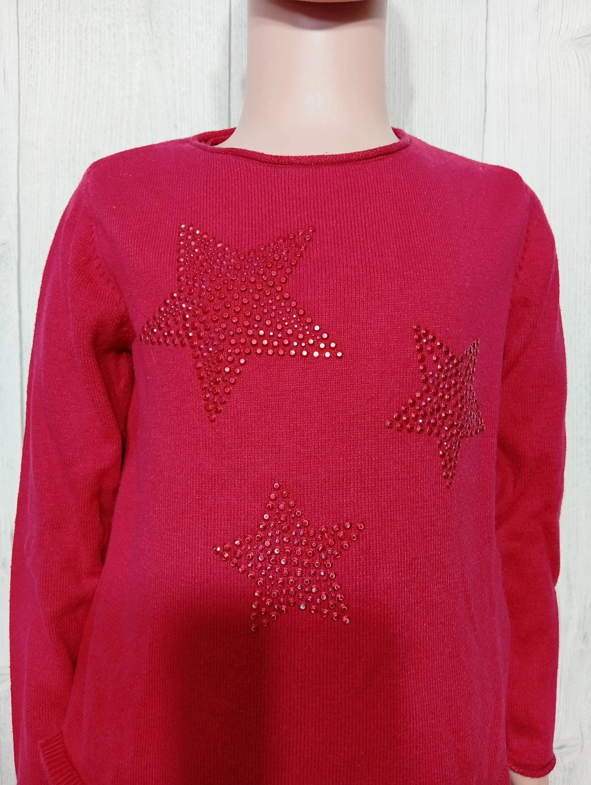 Pull fille - taille 5 ans ( 110 cm) - okaidi - couleur rouge – Okaïdi – taille 5 ans / 110 cm 2