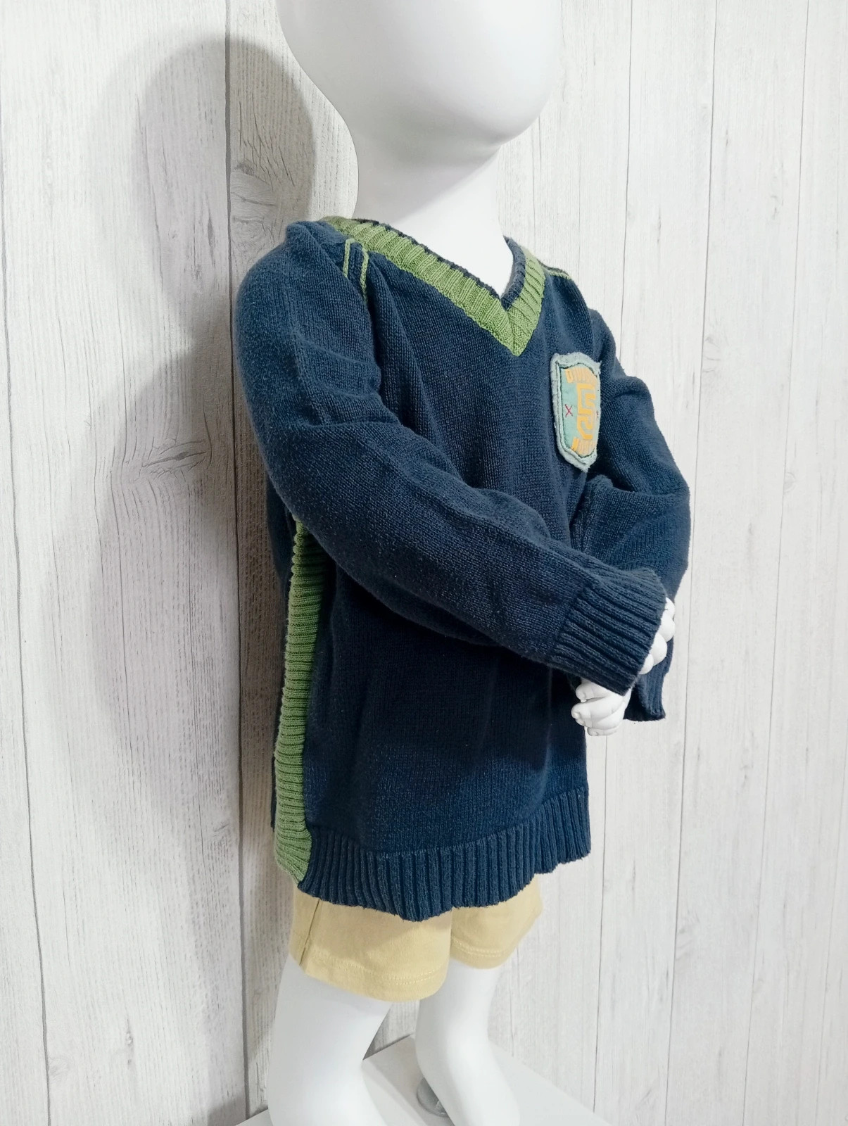 Pull garcon - taille 18 mois (81 cm) - tape a l'oeil - couleur marine et vert – Tape à l'œil – taille 12-18 mois / 80 cm 2
