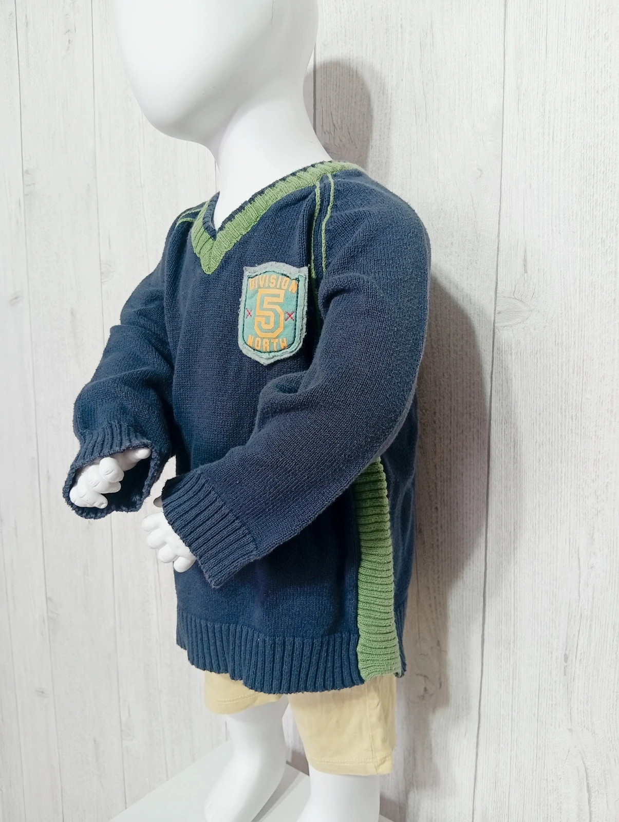 Pull garcon - taille 18 mois (81 cm) - tape a l'oeil - couleur marine et vert – Tape à l'œil – taille 12-18 mois / 80 cm 3