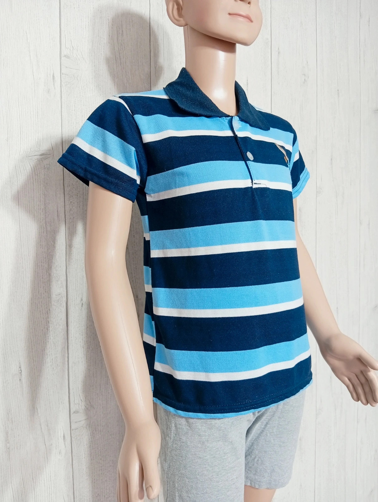 Polo manche courte garçon - taille 8 ans -fashion boy- couleur marine blanc bleu – Fashion Boy – taille 8 ans / 128 cm 4