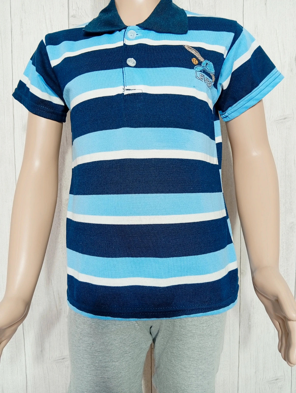 Polo manche courte garçon - taille 8 ans -fashion boy- couleur marine blanc bleu – Fashion Boy – taille 8 ans / 128 cm 3