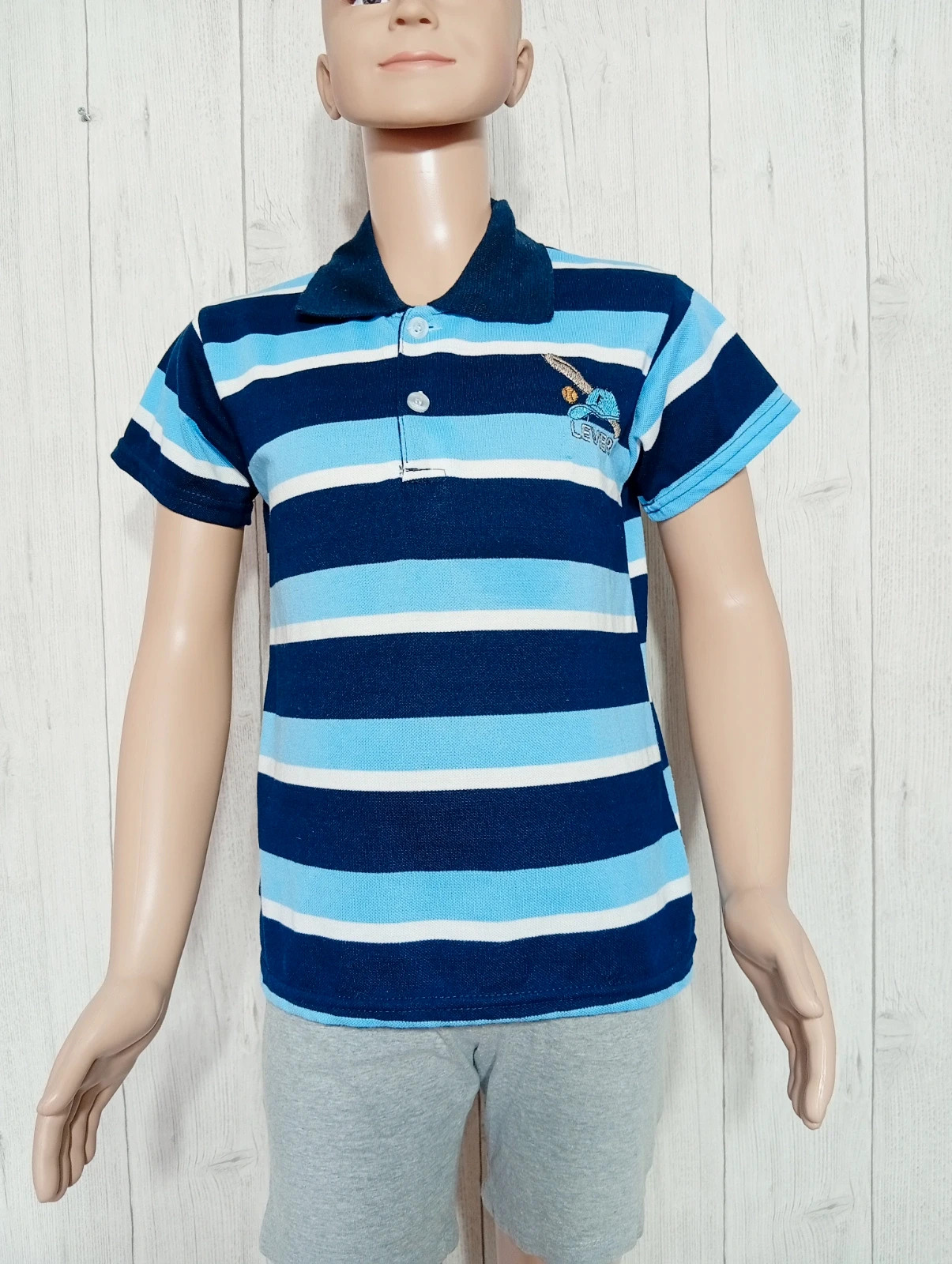 Polo manche courte garçon - taille 8 ans -fashion boy- couleur marine blanc bleu – Fashion Boy – taille 8 ans / 128 cm
