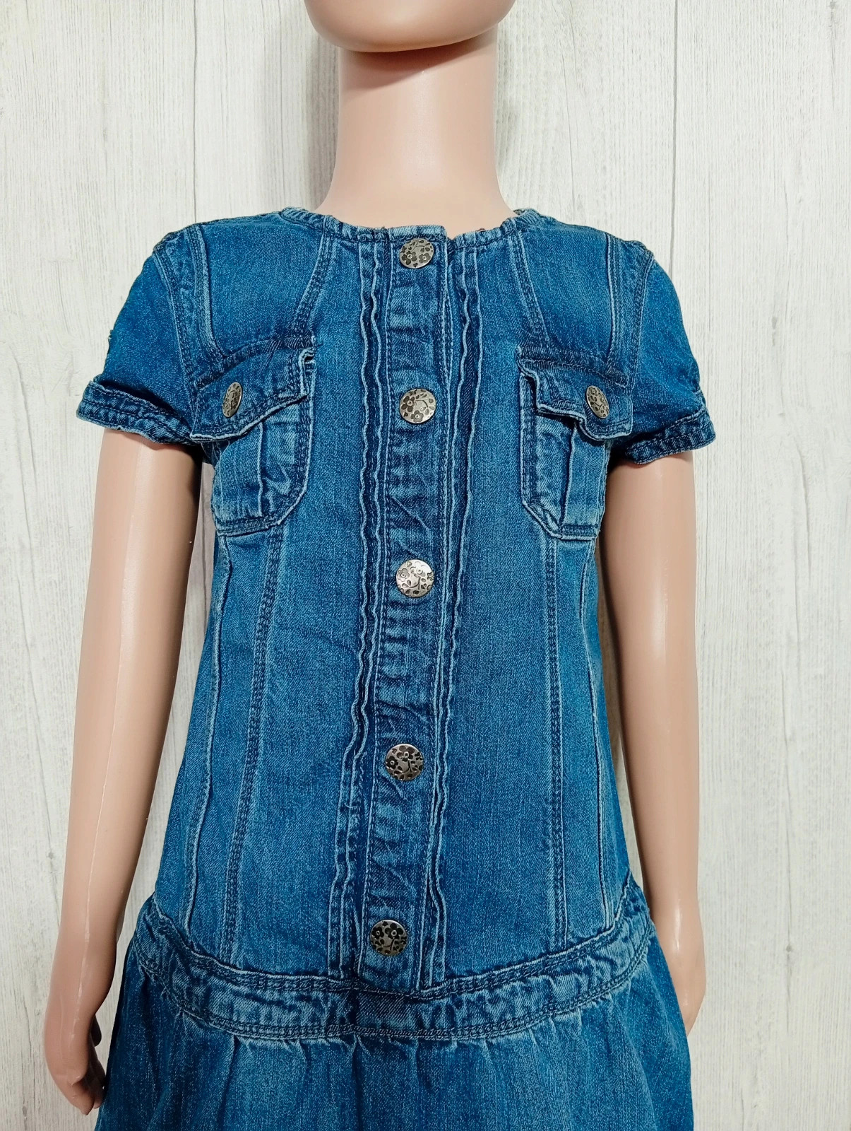Robe en jean fille - taille 5/6 ans - Tex - couleur marine – TEX – taille 5 ans / 110 cm 2