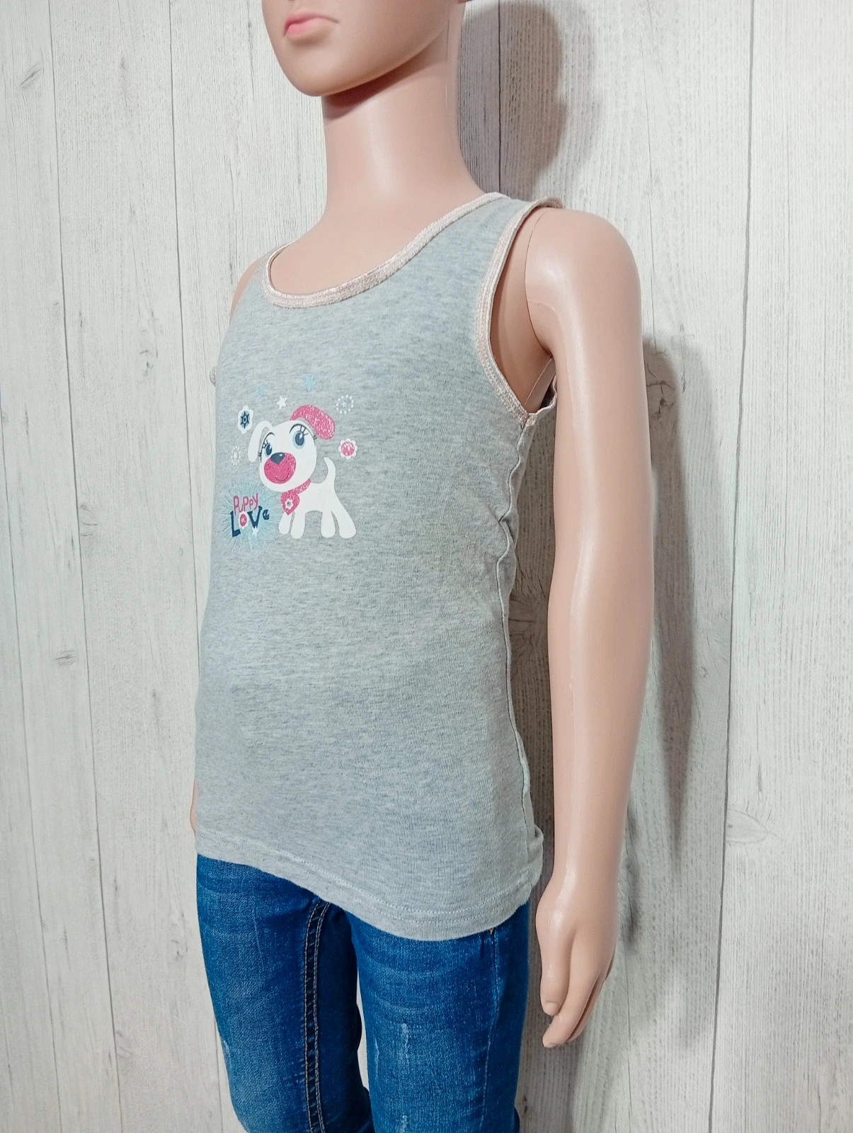 Débardeur fille - taille 5 ans (110/116 cm)- Zeeman - couleur gris – Zeeman – taille 5 ans / 110 cm 5