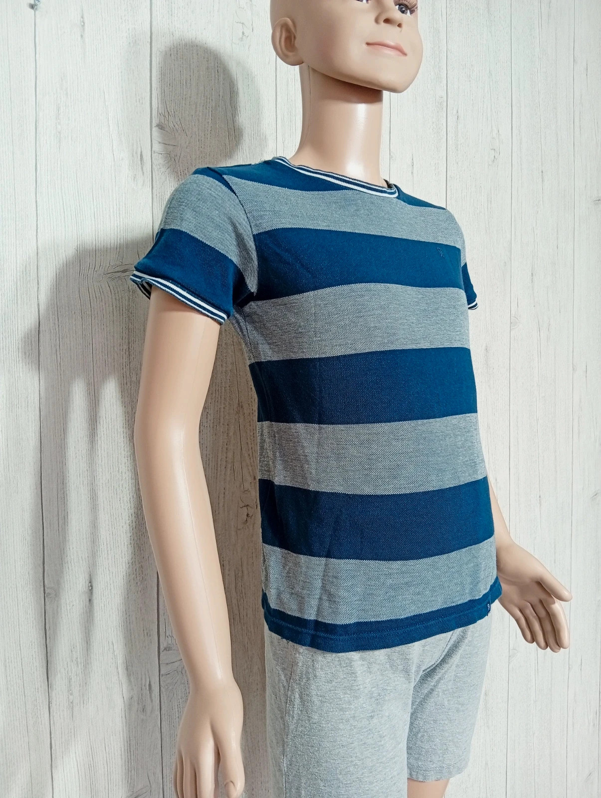 T-shirt manche courte garçon - taille 8 ans (128 cm)- okaidi - couleur marine et gris – Okaïdi – taille 8 ans / 128 cm 4