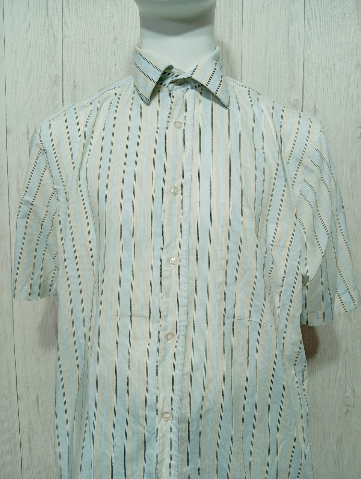 Chemise manche courte homme - taille L/40 - Milford clan - couleur turquoise jaune – Milford Clan – taille L 2