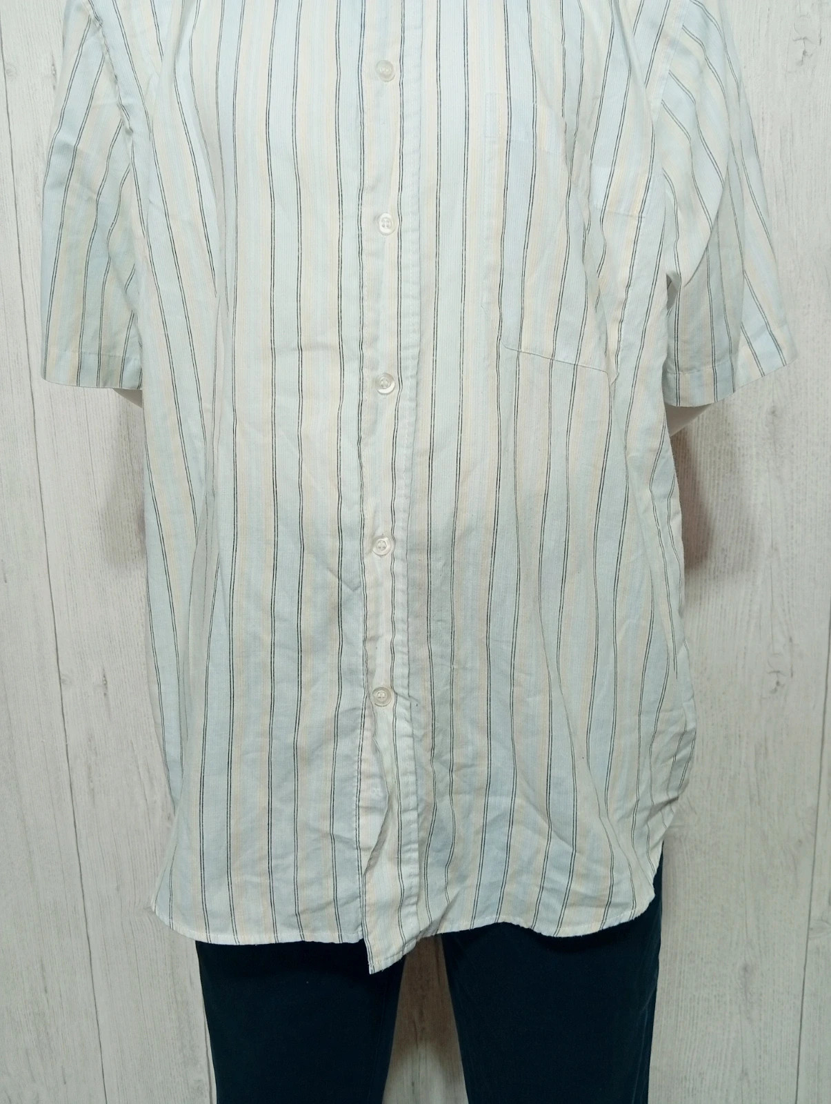 Chemise manche courte homme - taille L/40 - Milford clan - couleur turquoise jaune – Milford Clan – taille L 3