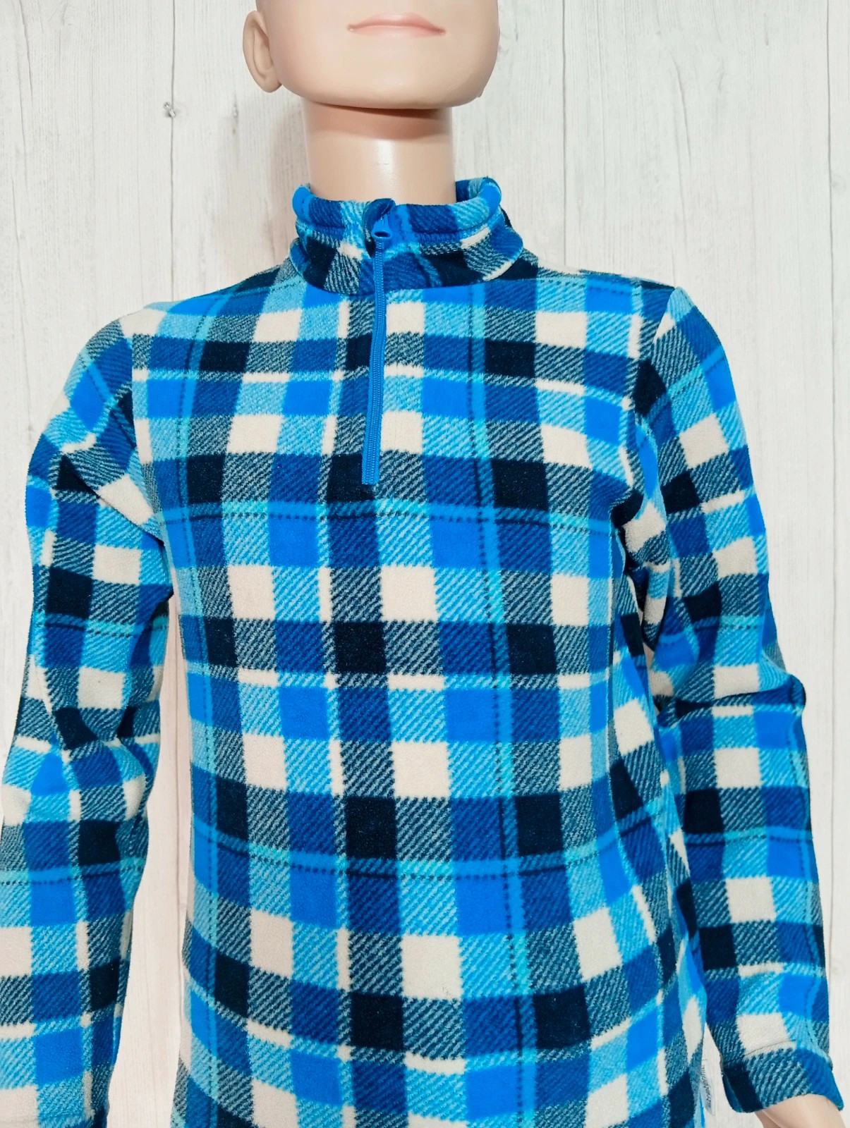 Pull polaire garcon -, taille 8 ans ( 125/132 cm)- Quechua - couleur bleu blanc – Quechua – taille 8 ans / 128 cm 2