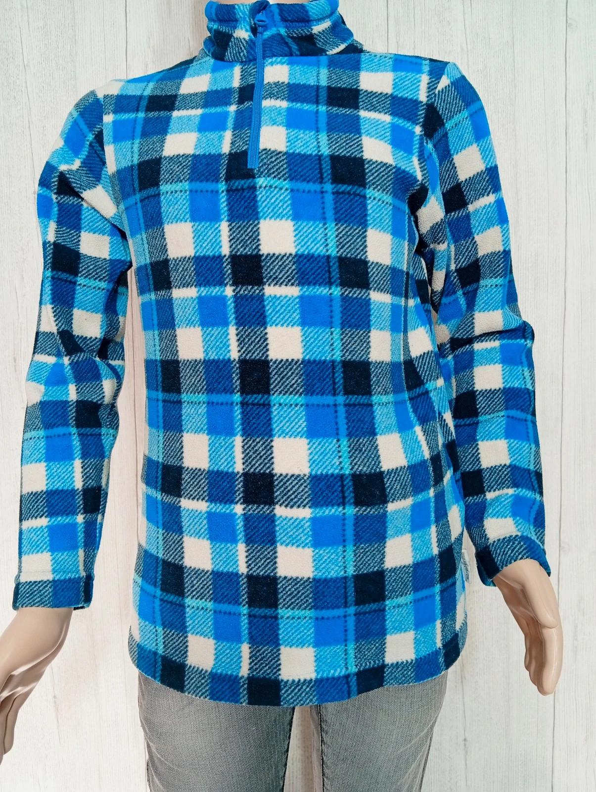 Pull polaire garcon -, taille 8 ans ( 125/132 cm)- Quechua - couleur bleu blanc – Quechua – taille 8 ans / 128 cm 3