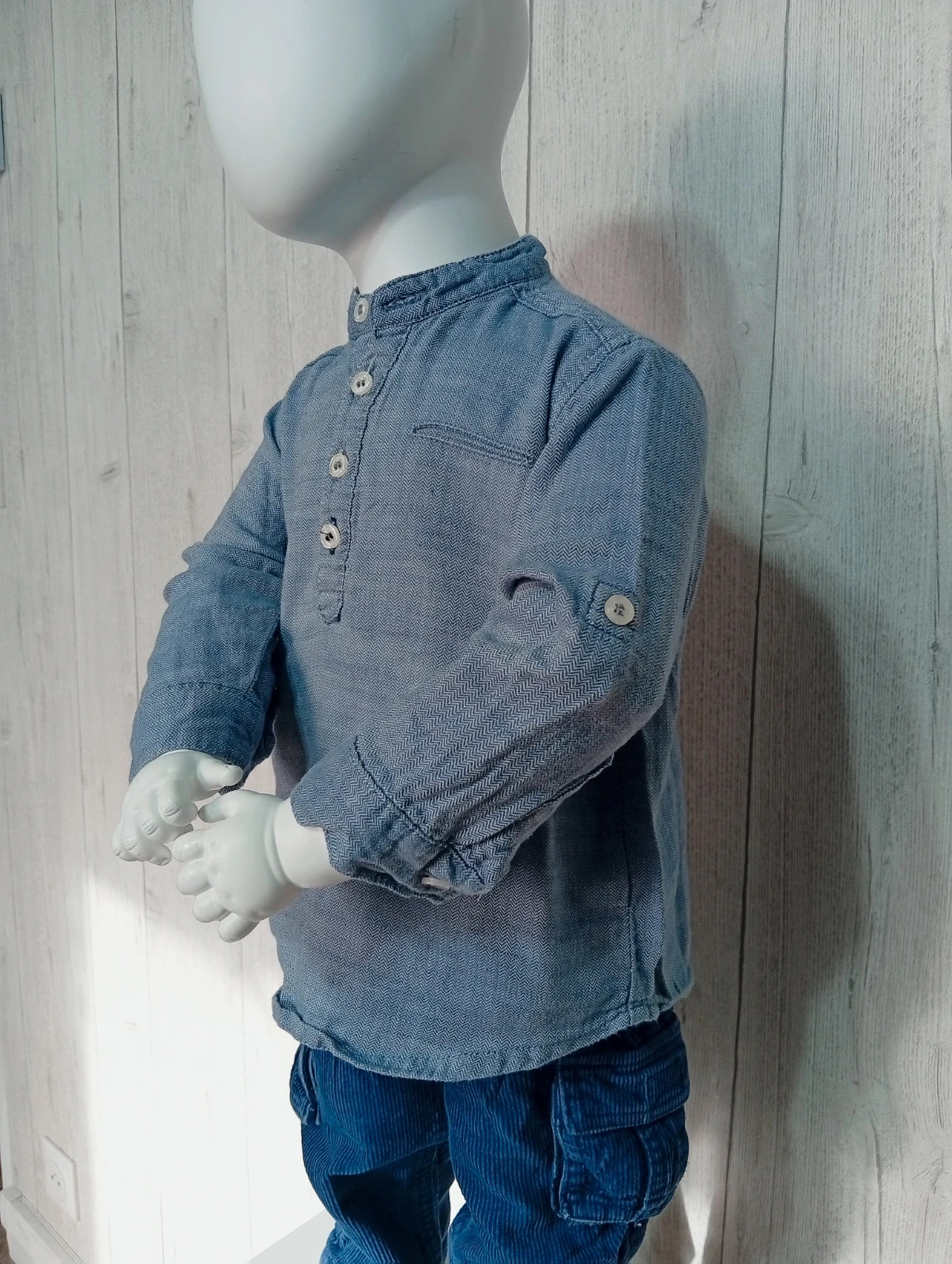 Chemise manche longue garçon - taille 18 mois ( 77/82 cm) - Kiabi - couleur bleu – Kiabi – taille 12-18 mois / 80 cm 3