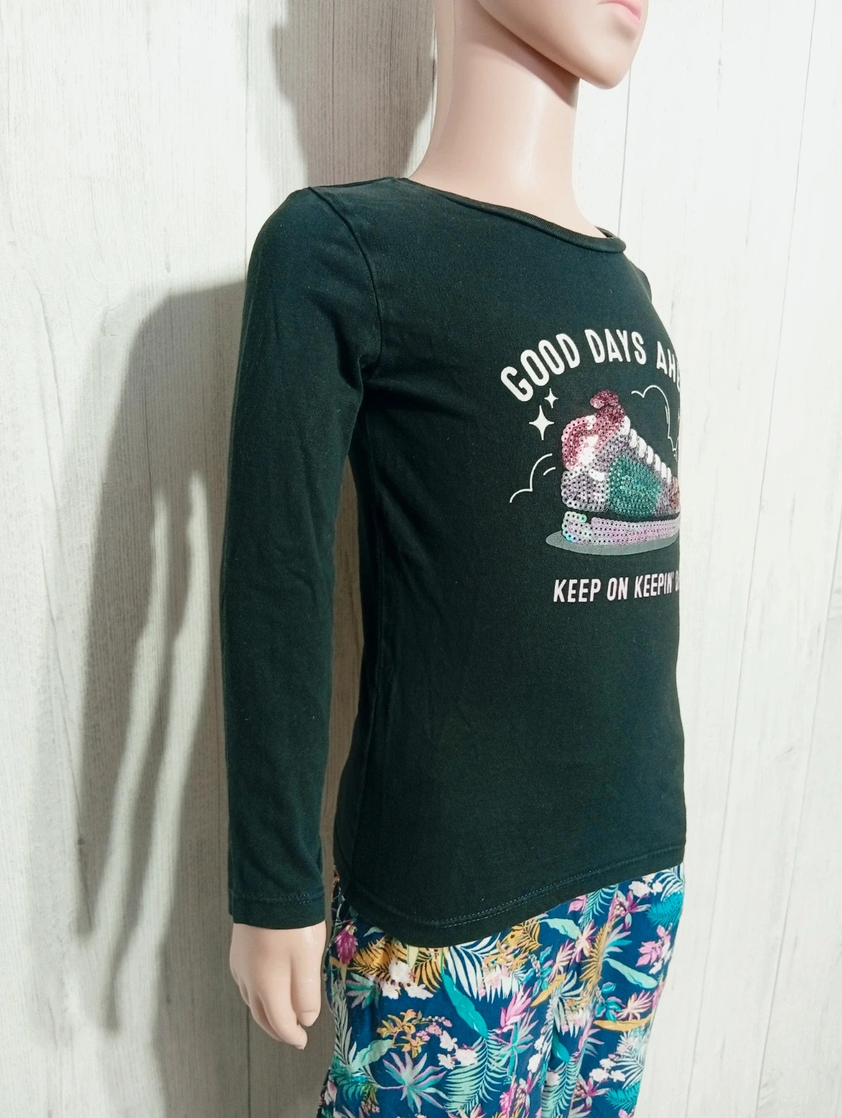 T-shirt manche longue fille - taille 5 ans - gemo - couleur noir multicolore – Gémo – taille 5 ans / 110 cm 4